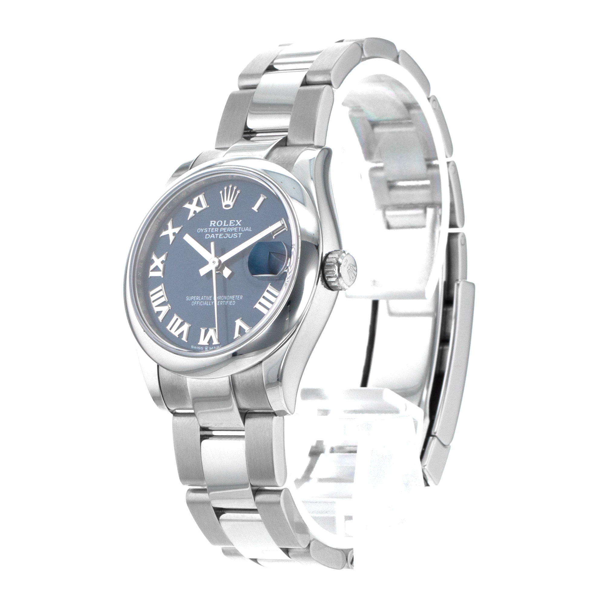 Rolex Datejust 31 278240 Blue Roman Smooth Steel Automatic Ladies Watch thumbnail 4