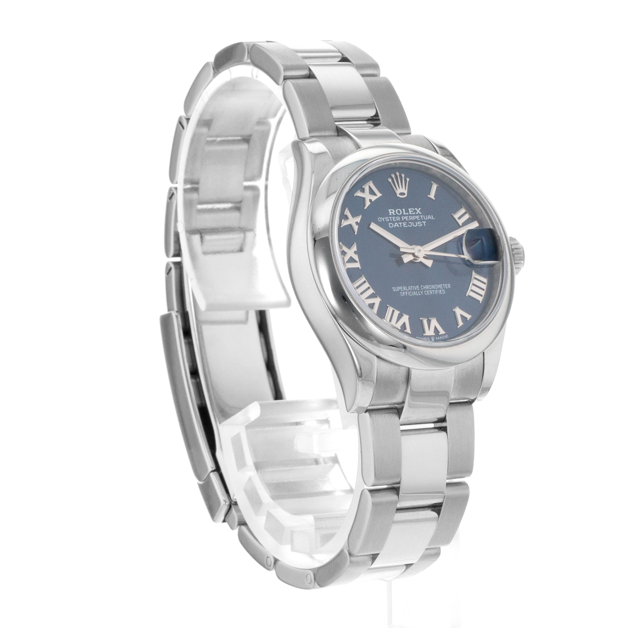 Rolex Datejust 31 278240 Blue Roman Smooth Steel Automatic Ladies Watch thumbnail 7
