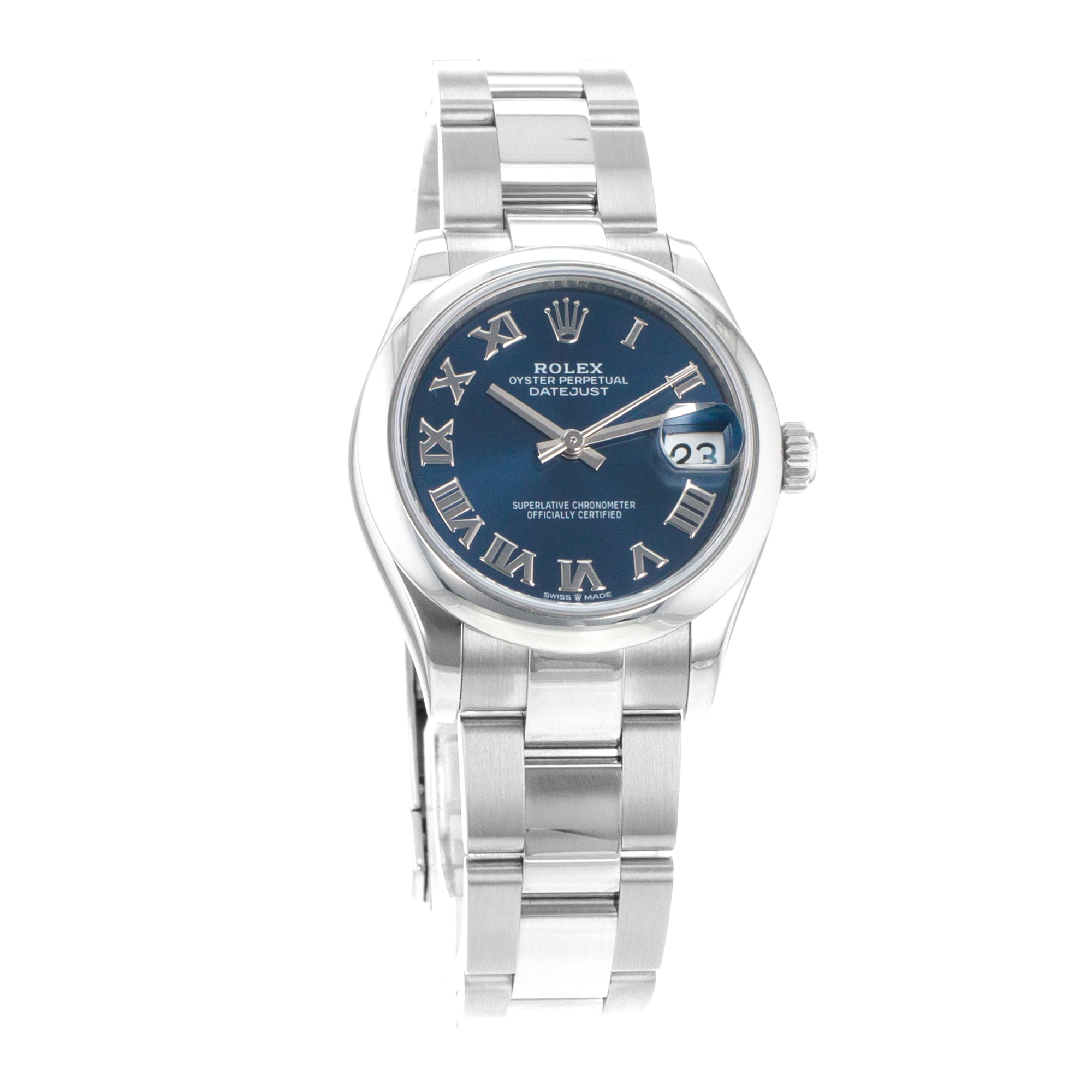 Rolex Datejust 31 278240 Blue Roman Smooth Steel Automatic Ladies Watch thumbnail 8
