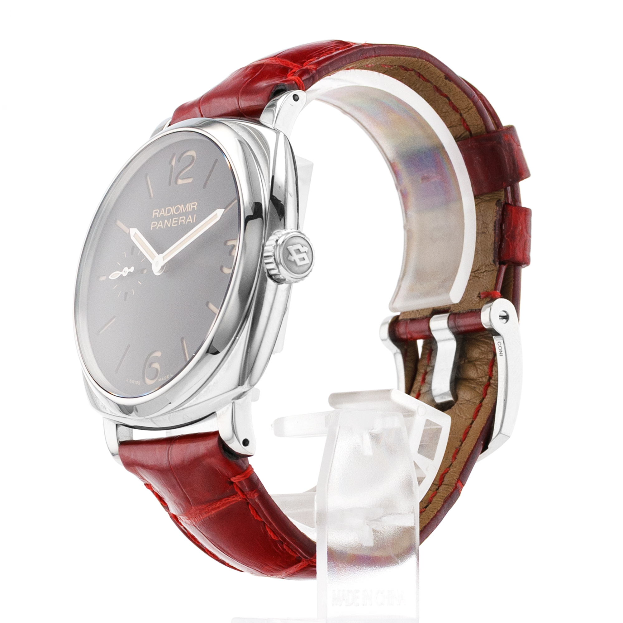Panerai Radiomir PAM00512 42mm Steel Leather Manual Winding Mens Watch 2022 thumbnail 4