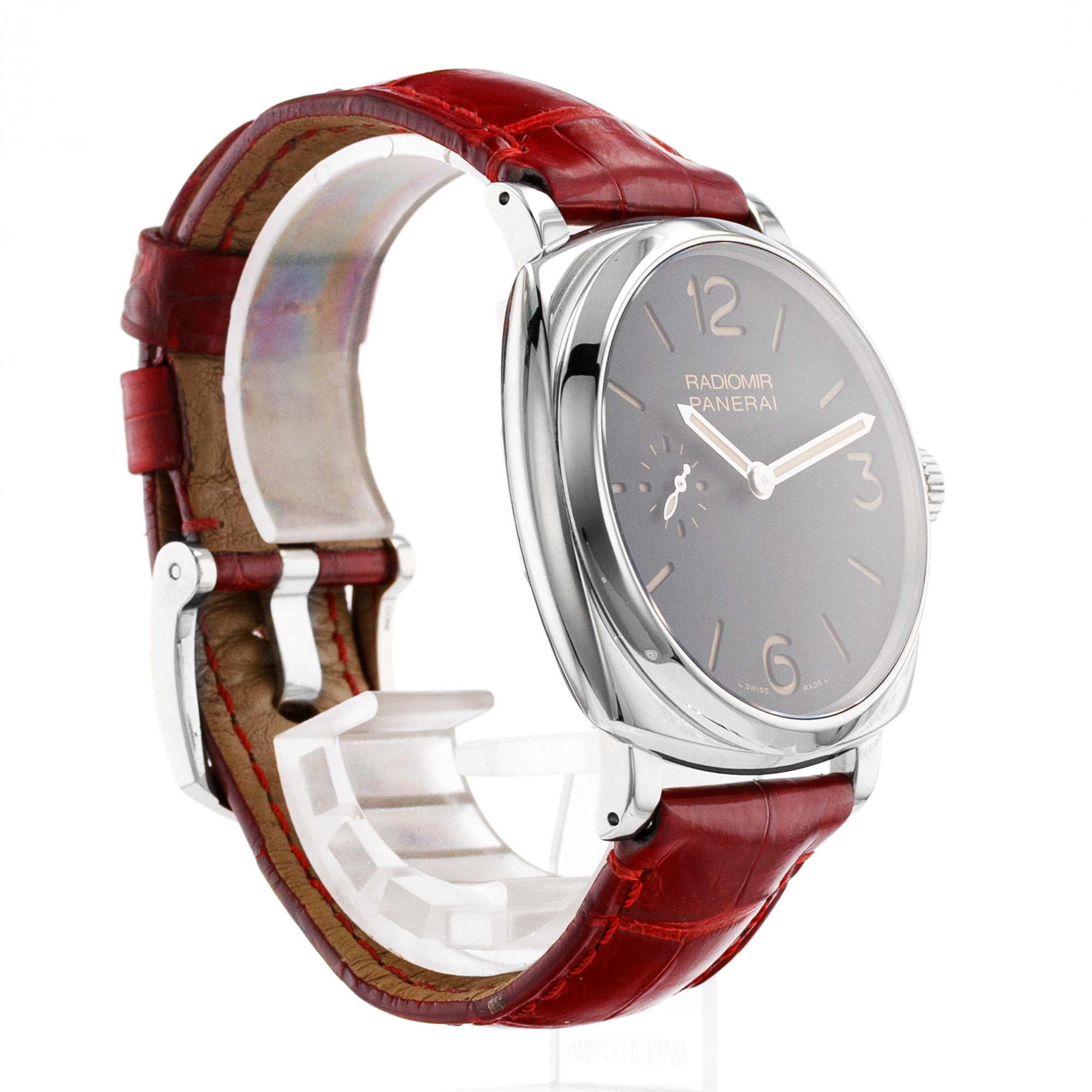 Panerai Radiomir PAM00512 42mm Steel Leather Manual Winding Mens Watch 2022 thumbnail 6