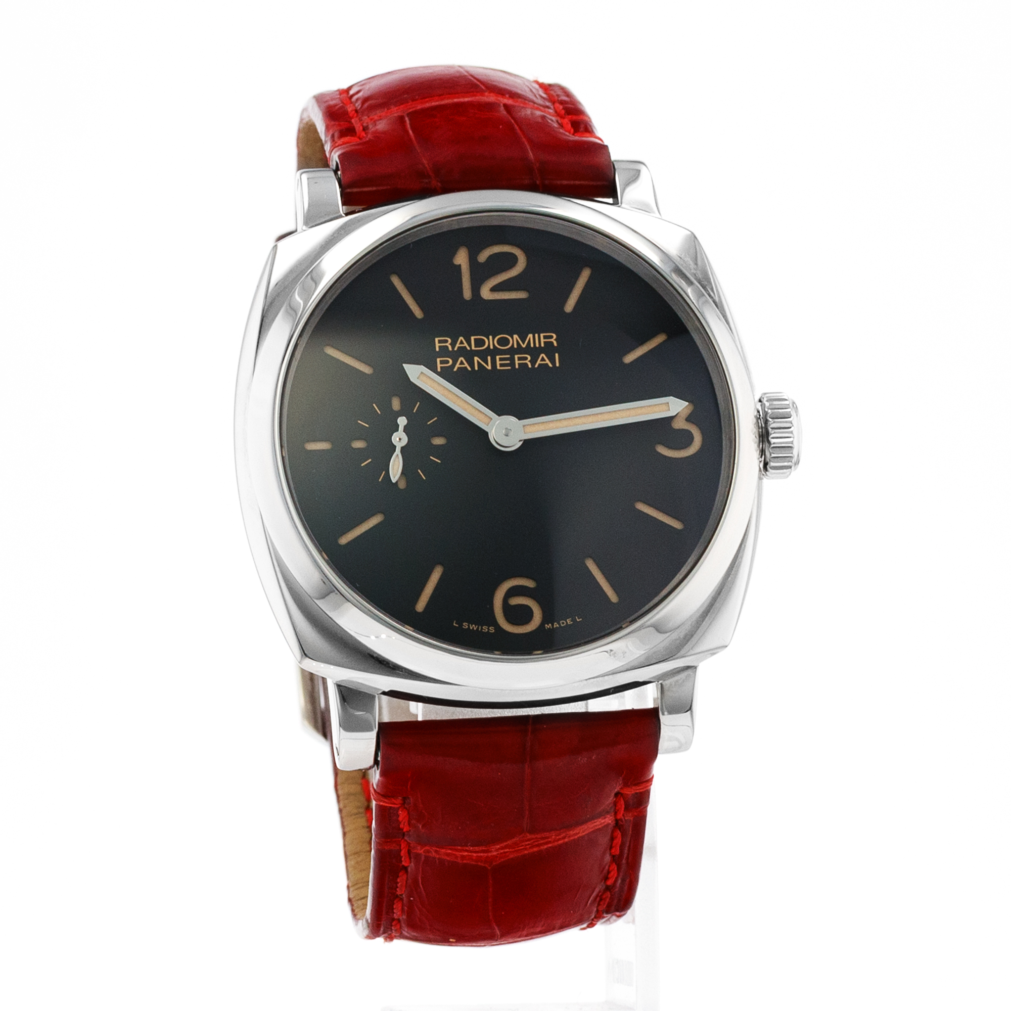 Panerai Radiomir PAM00512 42mm Steel Leather Manual Winding Mens Watch 2022 thumbnail 8