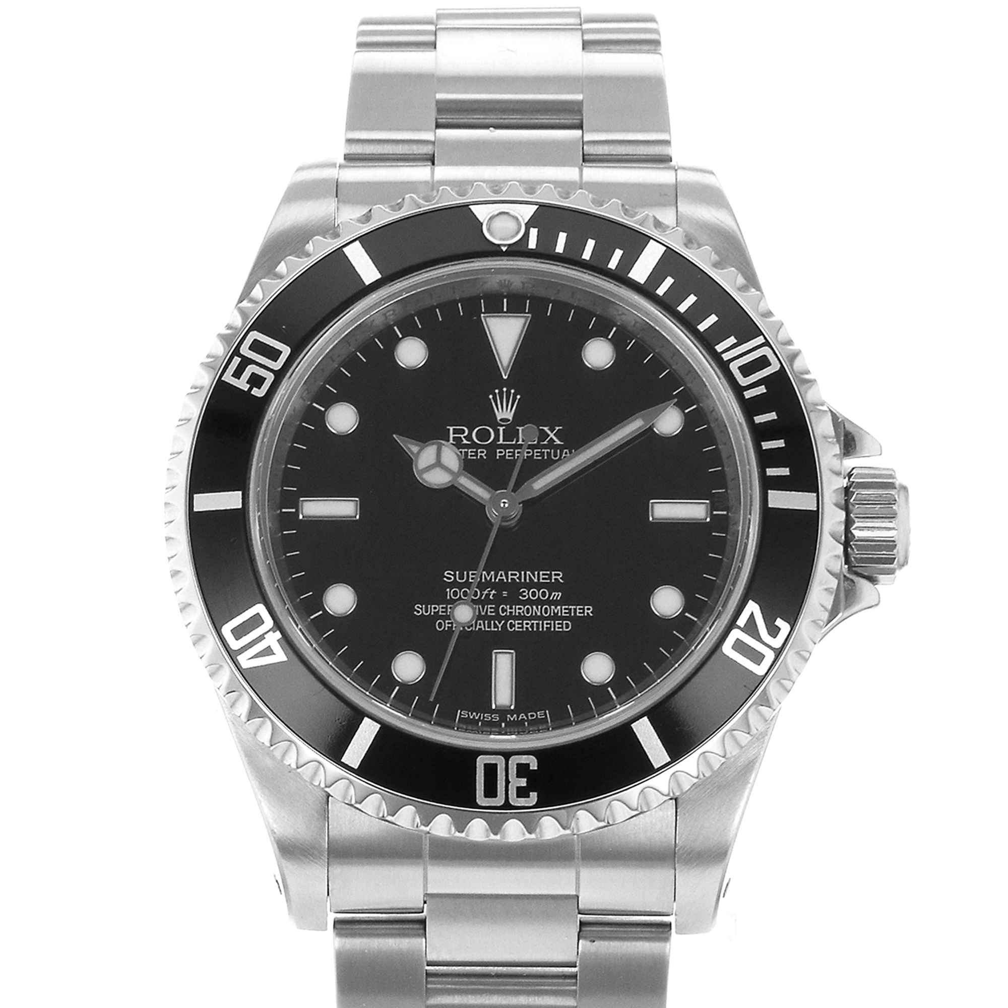 Rolex Submariner 14060M No Date 40mm Black Steel Oyster Mens Watch 2009 Papers thumbnail 1