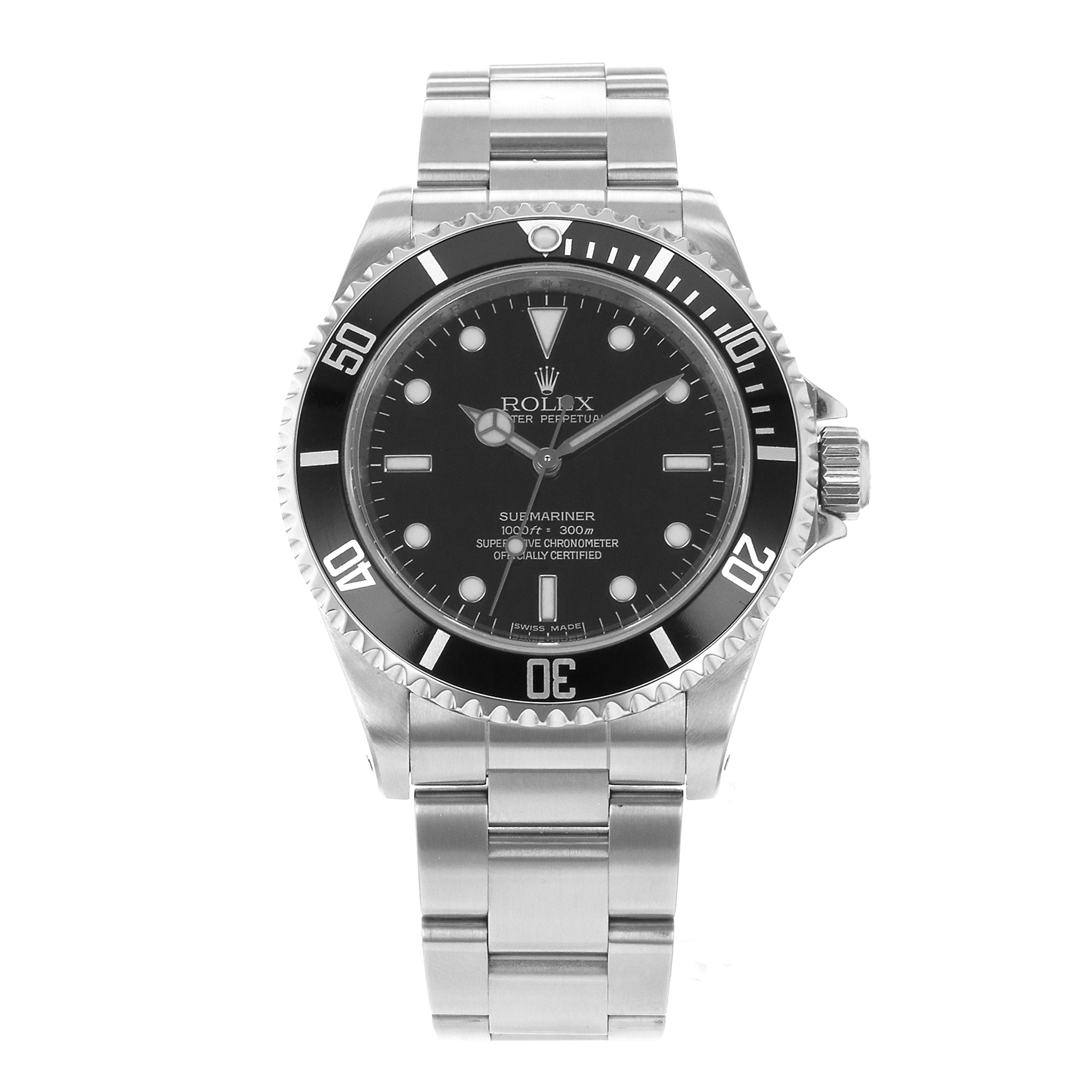 Rolex Submariner 14060M No Date 40mm Black Steel Oyster Mens Watch 2009 Papers thumbnail 2