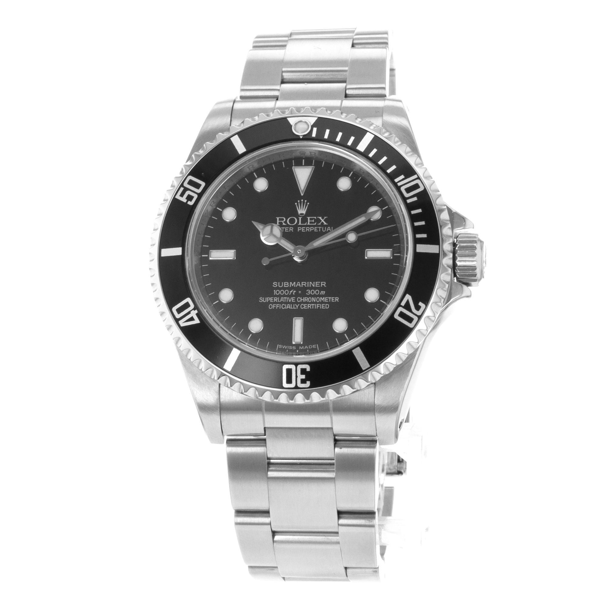 Rolex Submariner 14060M No Date 40mm Black Steel Oyster Mens Watch 2009 Papers thumbnail 4