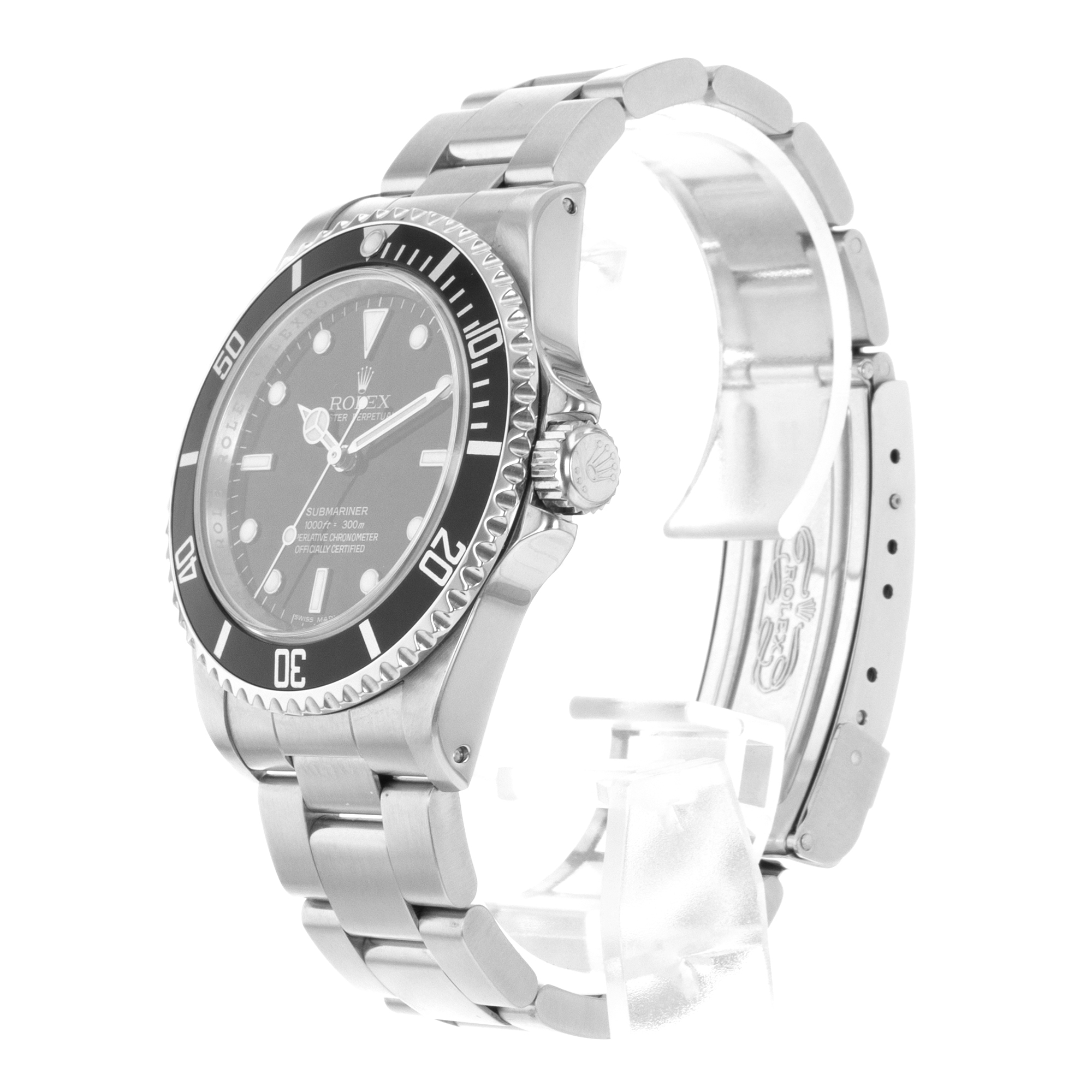 Rolex Submariner 14060M No Date 40mm Black Steel Oyster Mens Watch 2009 Papers thumbnail 5