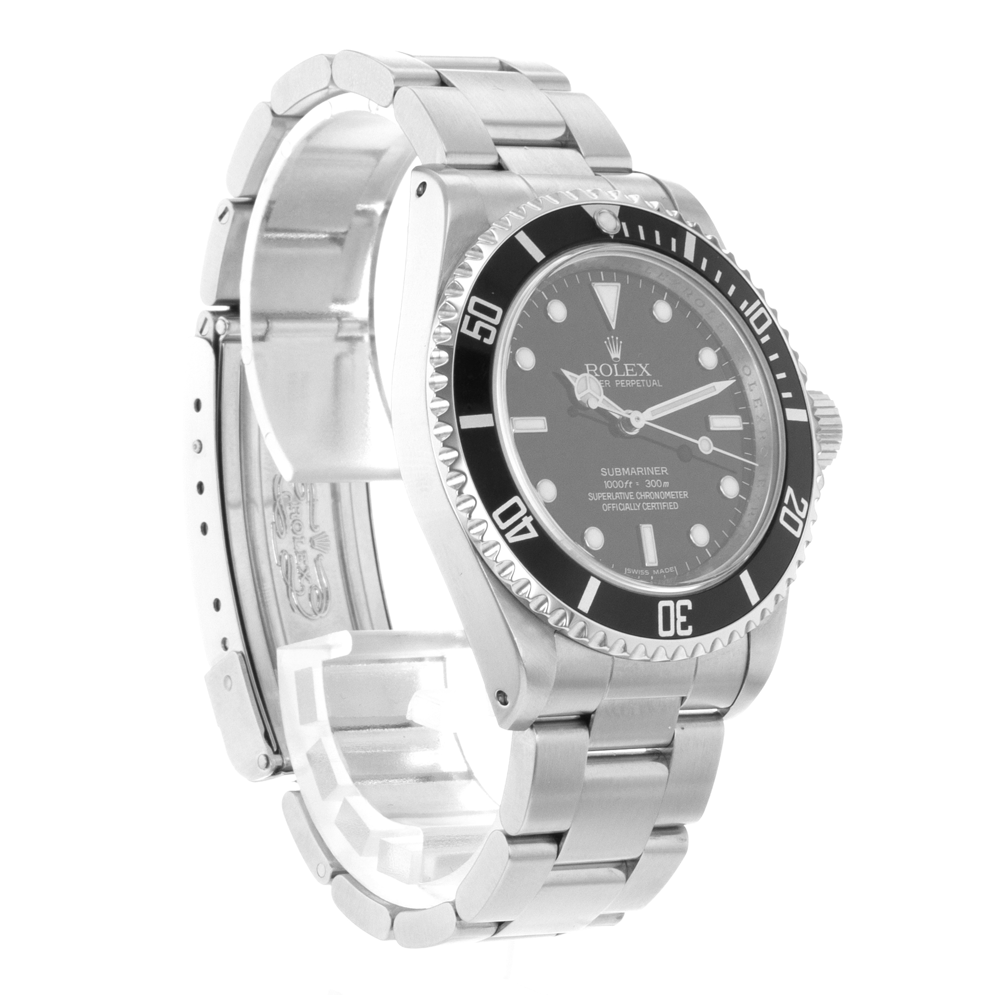 Rolex Submariner 14060M No Date 40mm Black Steel Oyster Mens Watch 2009 Papers thumbnail 8