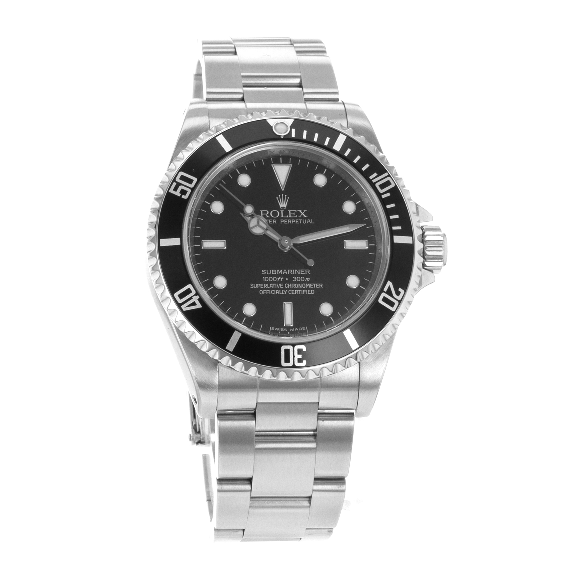 Rolex Submariner 14060M No Date 40mm Black Steel Oyster Mens Watch 2009 Papers thumbnail 9