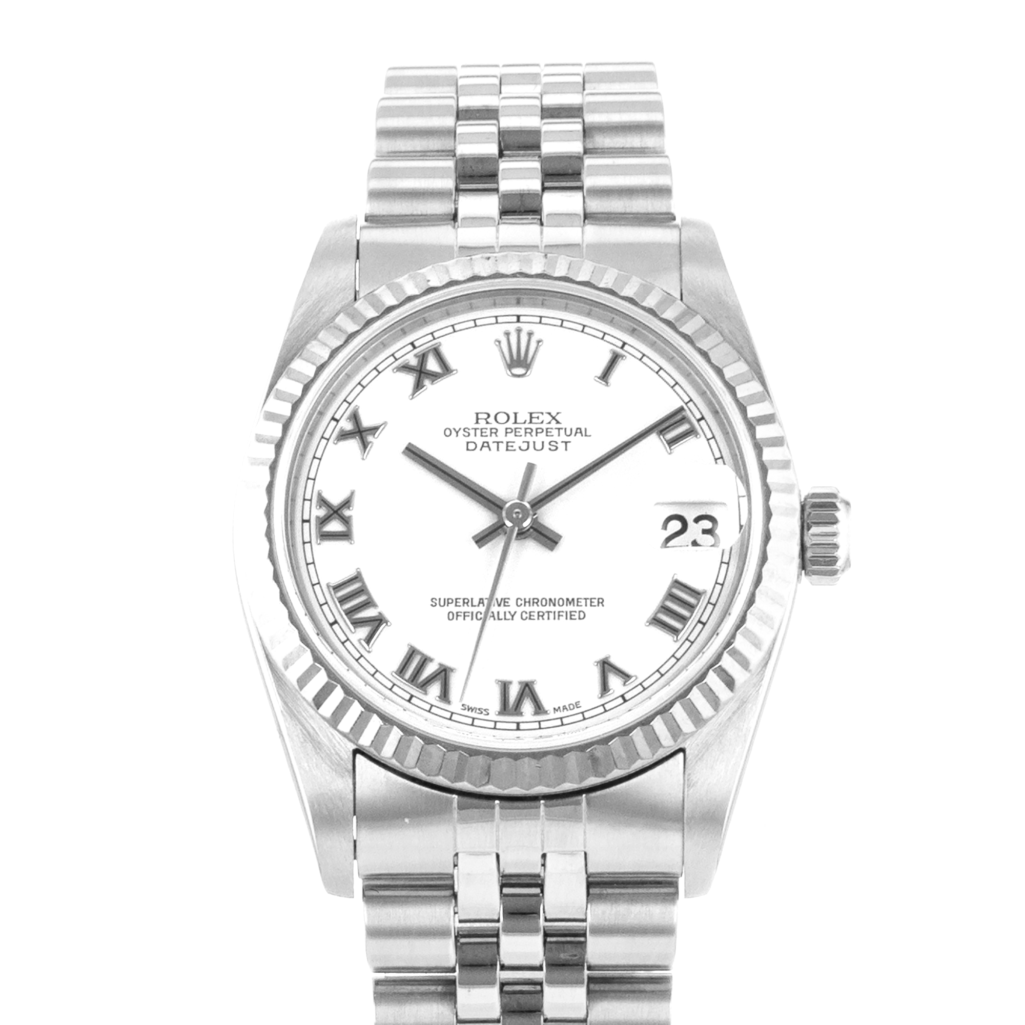Rolex Datejust 31 78274 Steel White Gold Fluted Jubilee Ladies Watch 2003 thumbnail 1