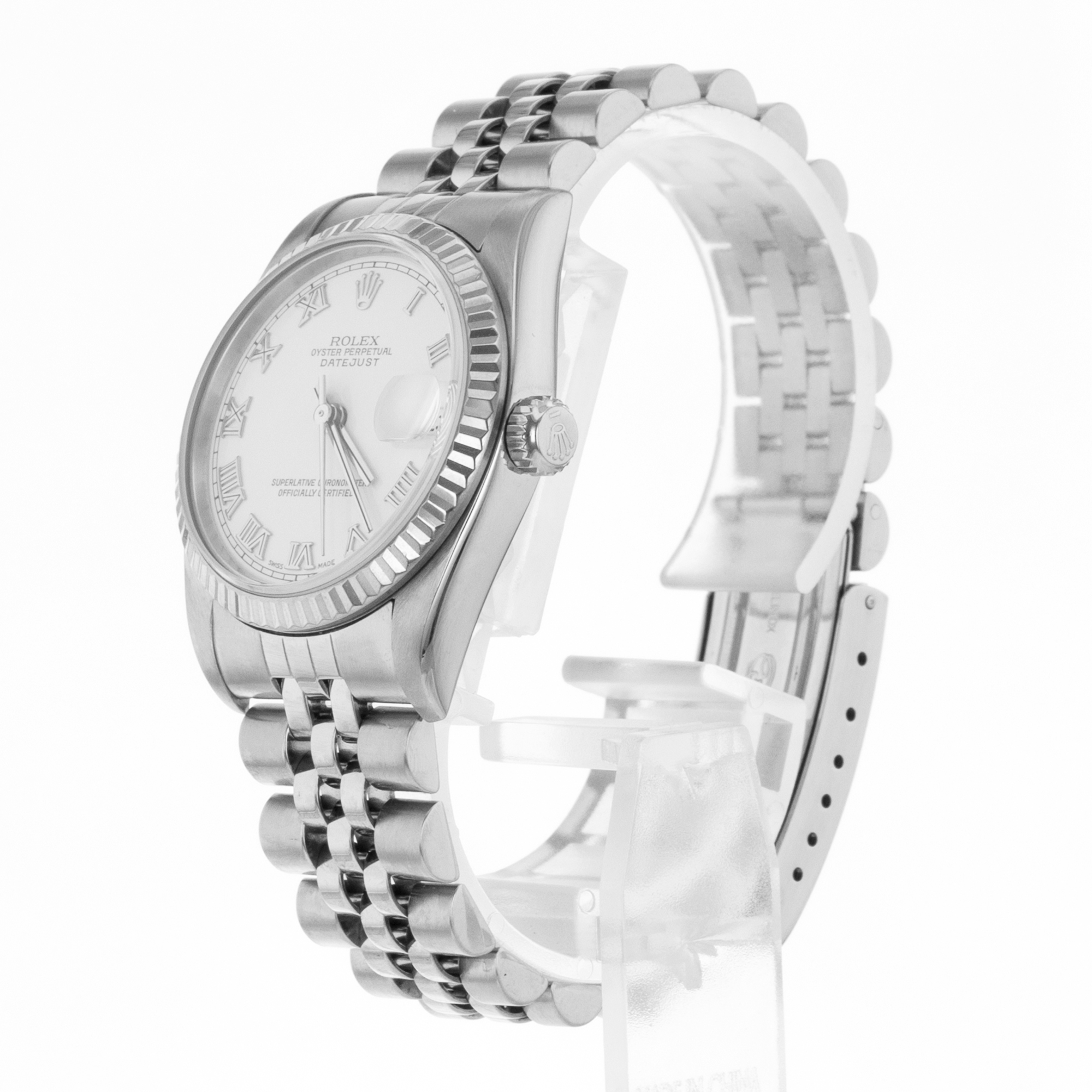 Rolex Datejust 31 78274 Steel White Gold Fluted Jubilee Ladies Watch 2003 thumbnail 5
