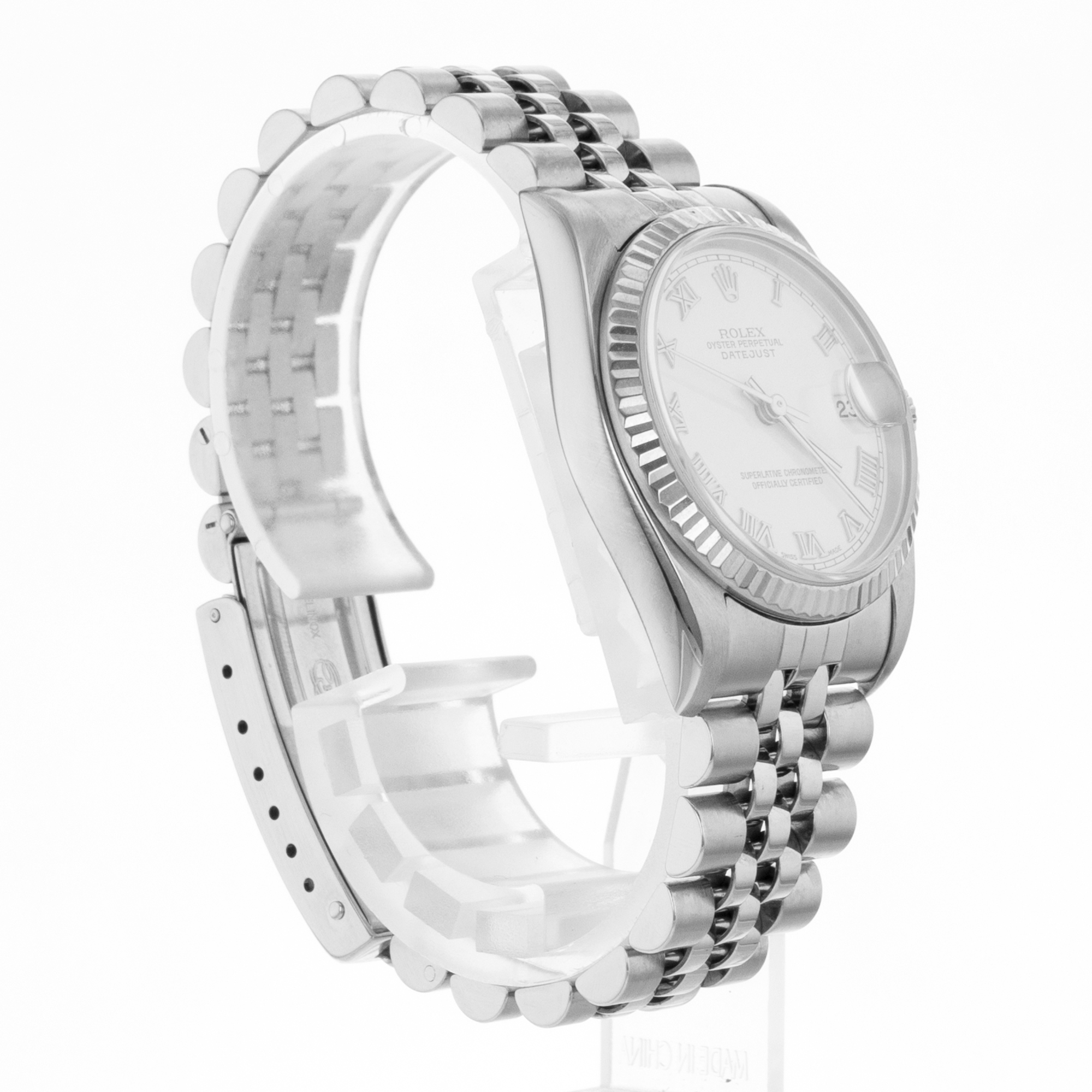 Rolex Datejust 31 78274 Steel White Gold Fluted Jubilee Ladies Watch 2003 thumbnail 8