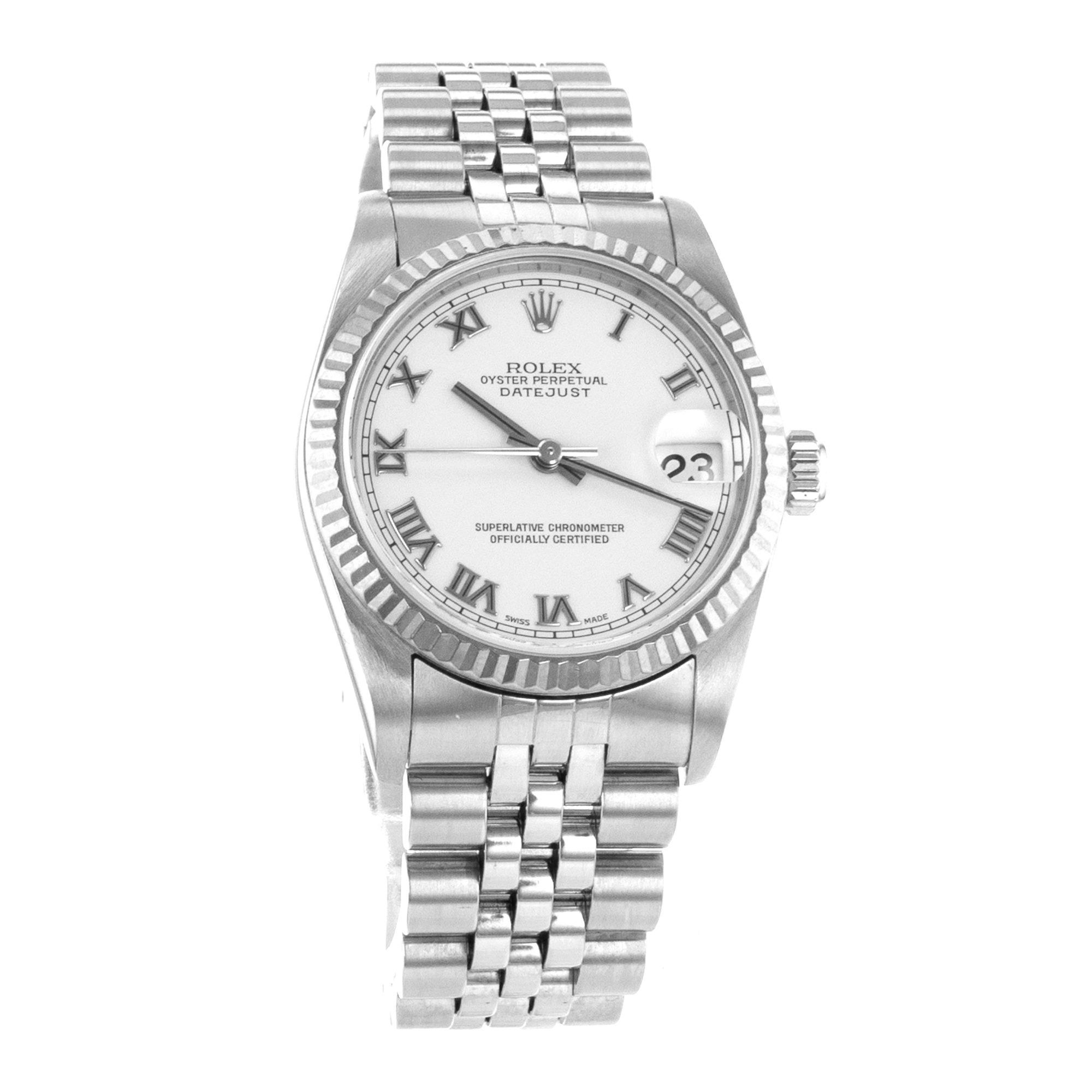 Rolex Datejust 31 78274 Steel White Gold Fluted Jubilee Ladies Watch 2003 thumbnail 9
