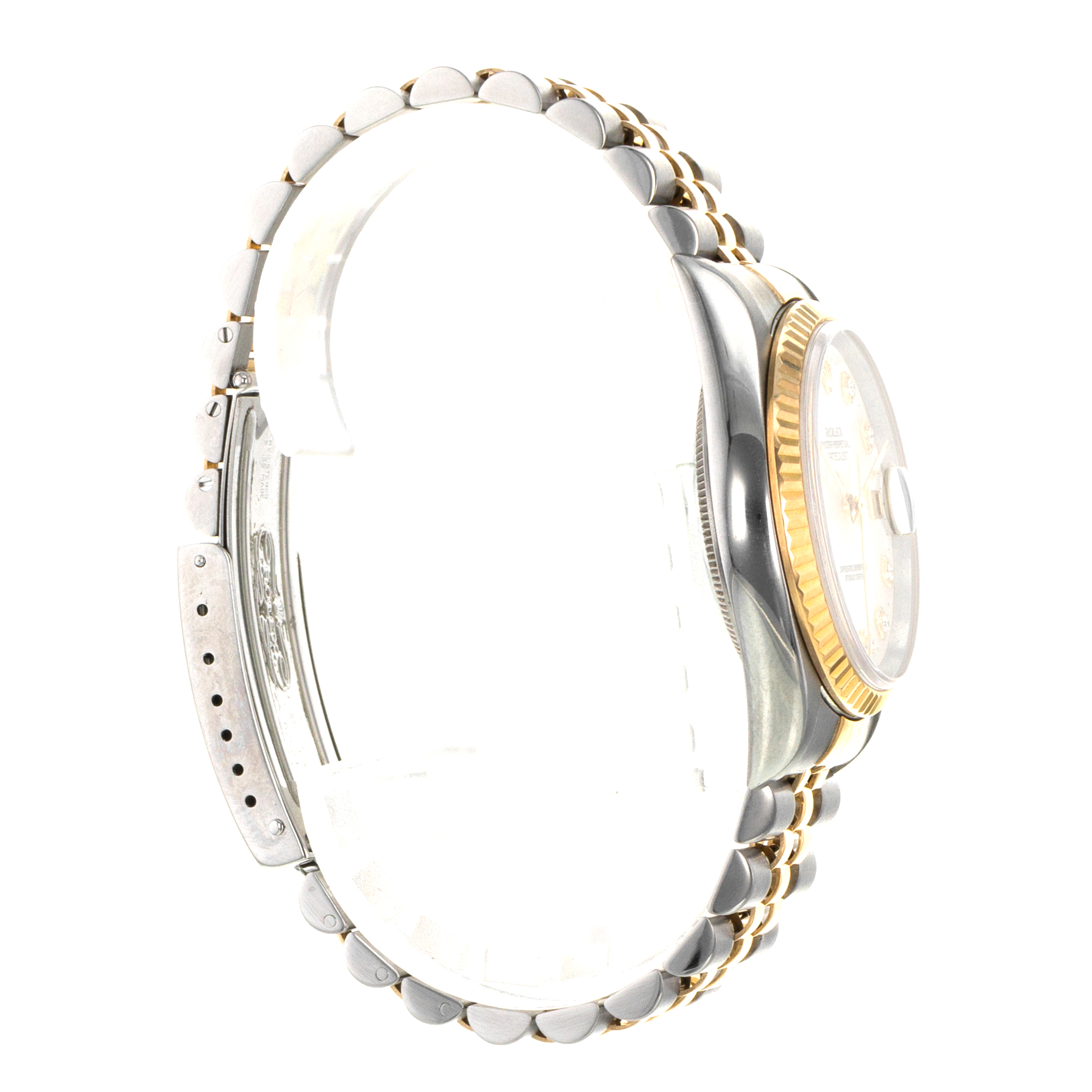 Rolex Datejust 36 16233 Factory Mother of Pearl Steel Gold Diamond Mens Watch thumbnail 6