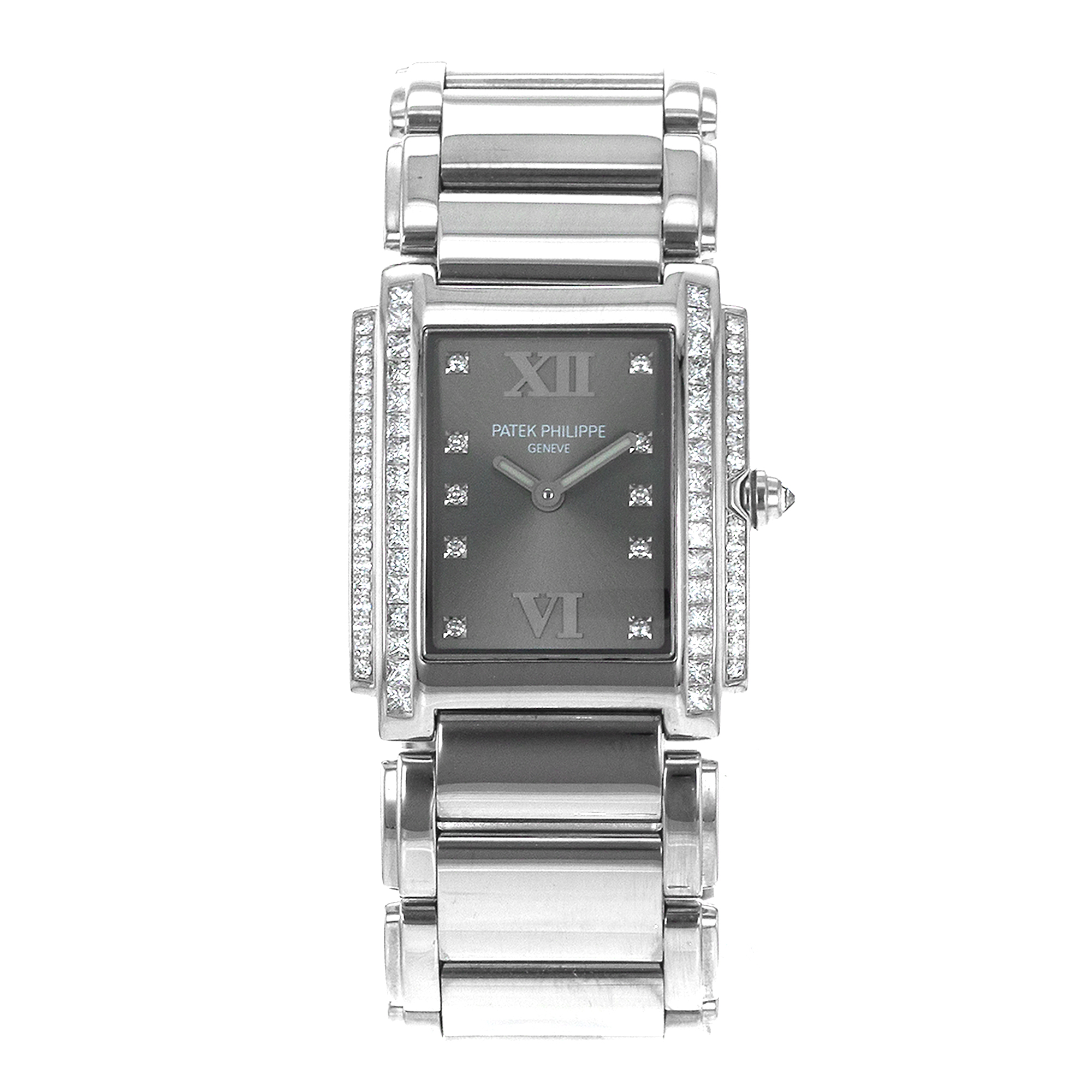 Patek Philippe Twenty~4 4910/20G Factory Diamond 18k White Gold Ladies Watch thumbnail 2