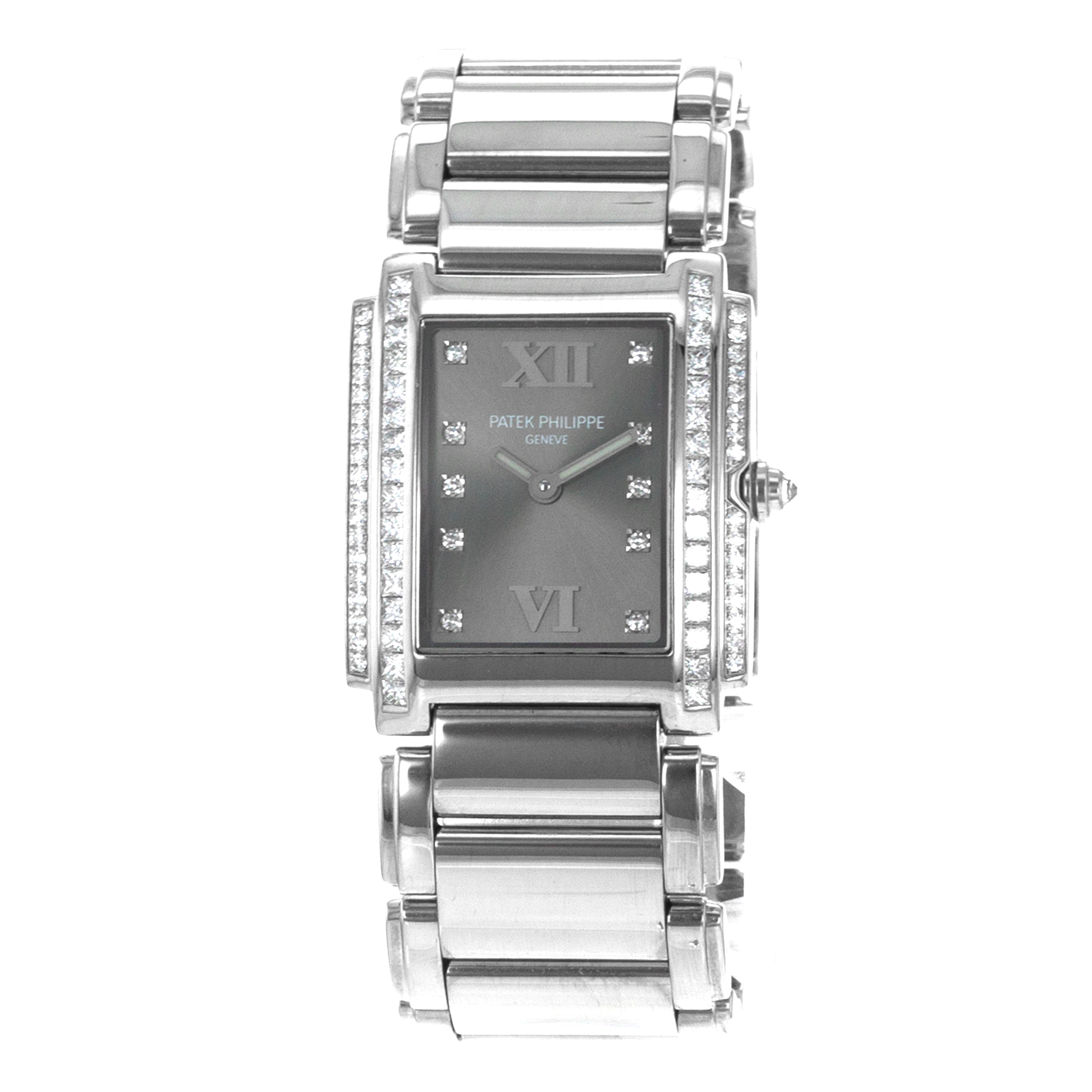 Patek Philippe Twenty~4 4910/20G Factory Diamond 18k White Gold Ladies Watch thumbnail 3
