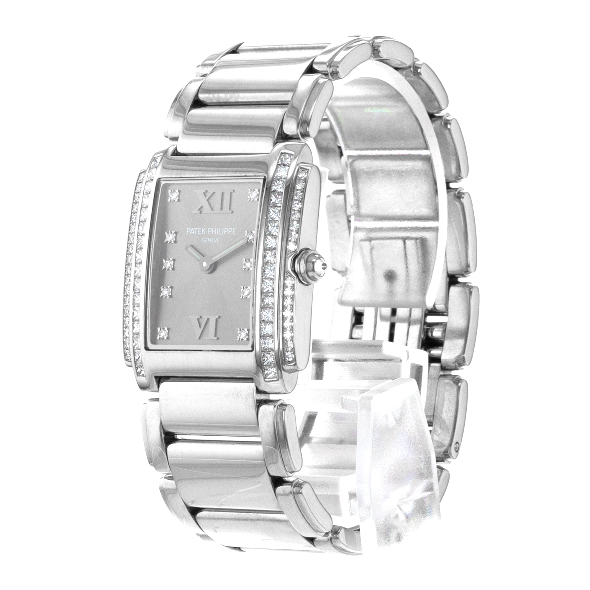 Patek Philippe Twenty~4 4910/20G Factory Diamond 18k White Gold Ladies Watch thumbnail 4