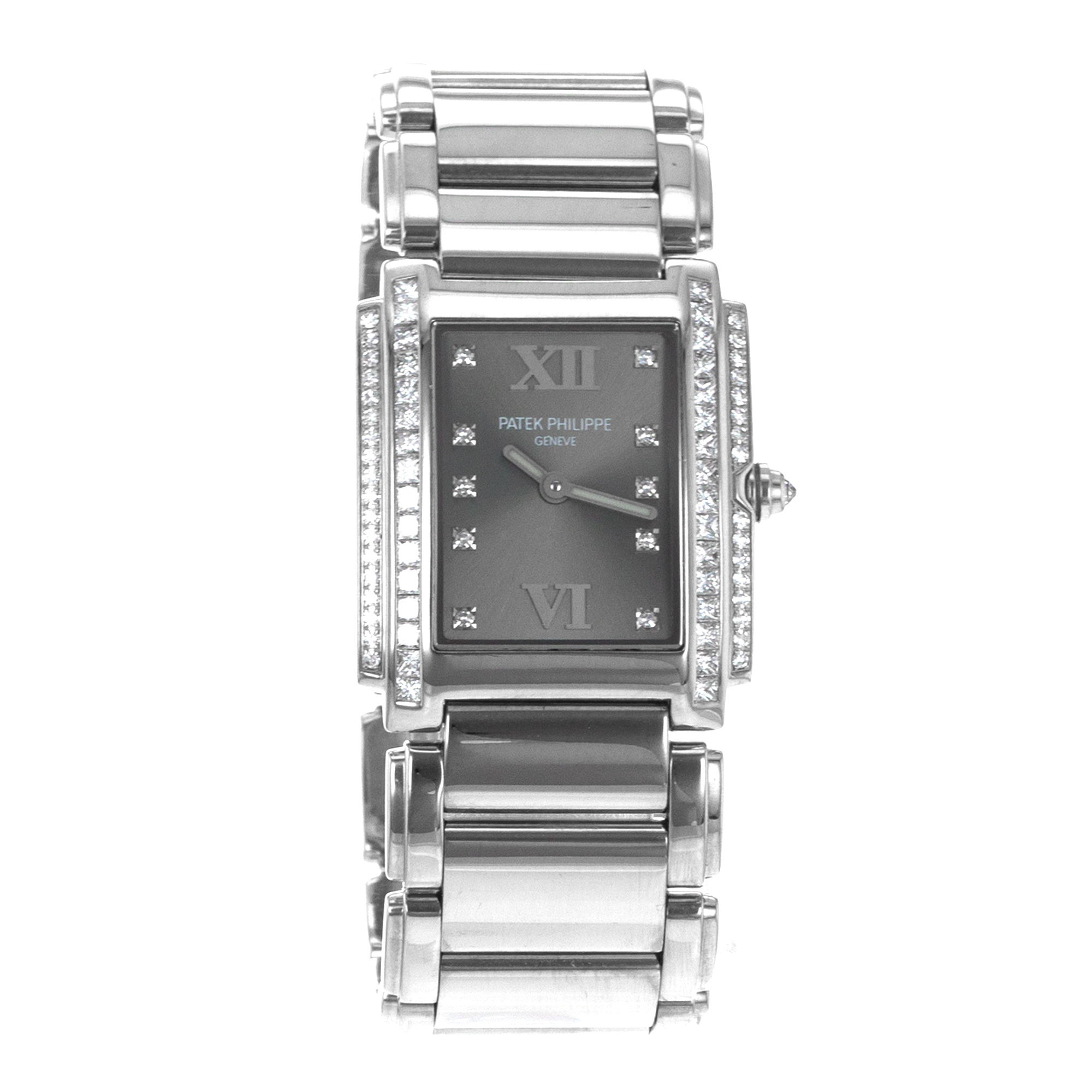 Patek Philippe Twenty~4 4910/20G Factory Diamond 18k White Gold Ladies Watch thumbnail 8