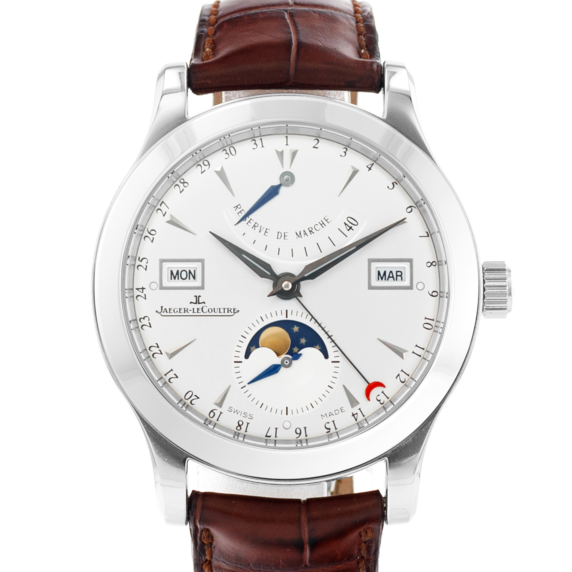 Jaeger-LeCoultre Master Calendar Q151842A 147.8.41.S 40mm Silver Moon Mens Watch thumbnail 1