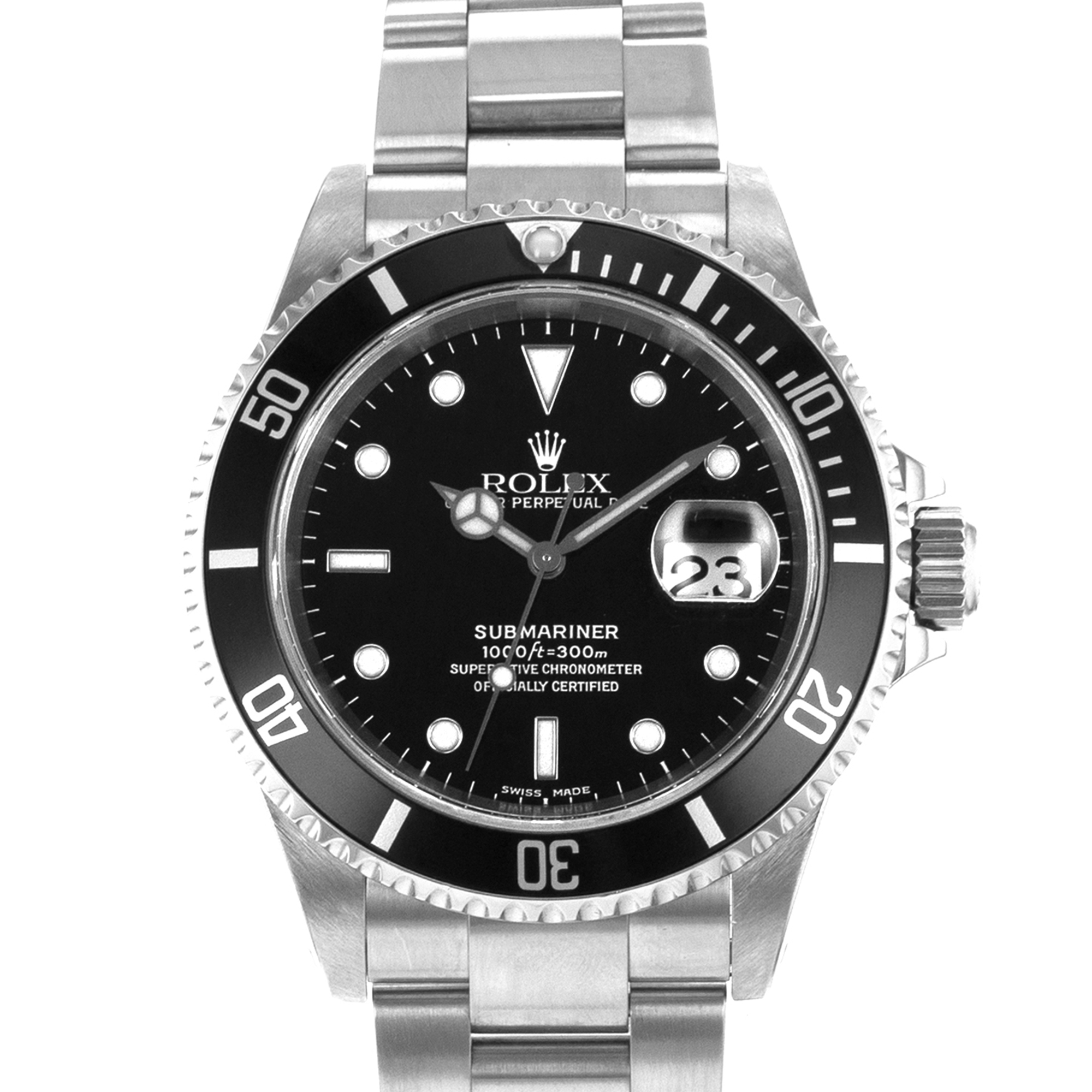 Rolex Submariner 16610 40mm Black Diver Stainless Steel Oyster Mens Watch 1998 thumbnail 1