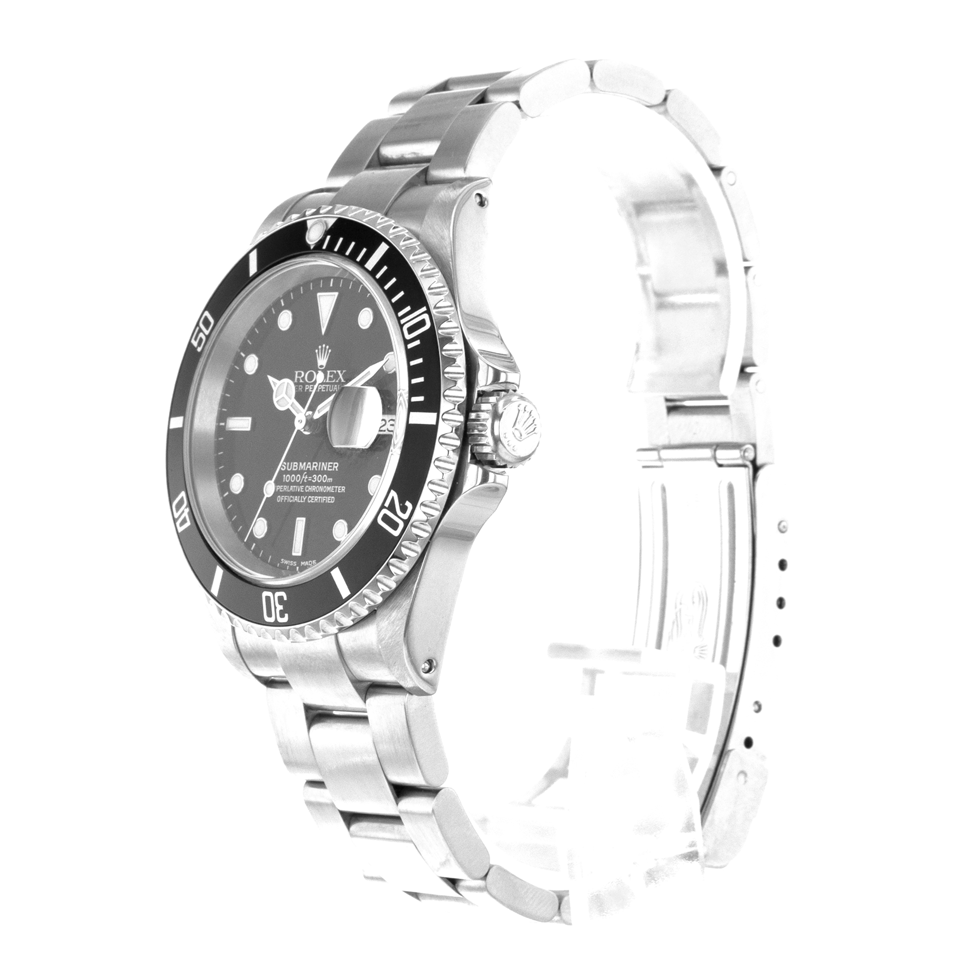 Rolex Submariner 16610 40mm Black Diver Stainless Steel Oyster Mens Watch 1998 thumbnail 5