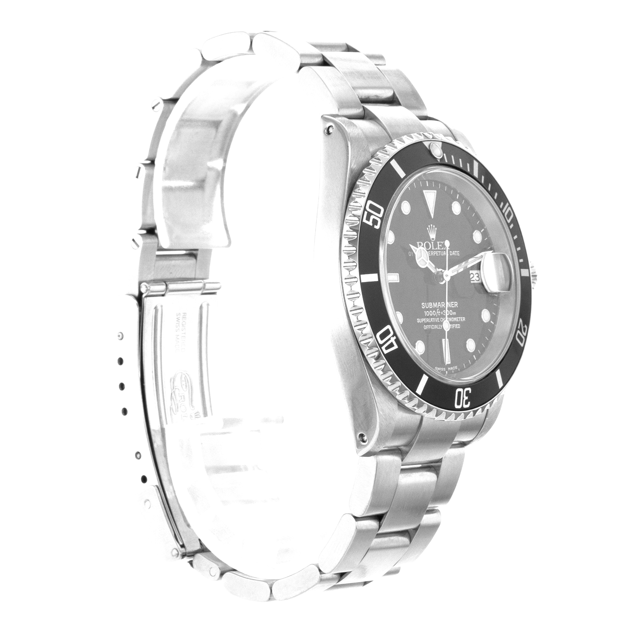 Rolex Submariner 16610 40mm Black Diver Stainless Steel Oyster Mens Watch 1998 thumbnail 8