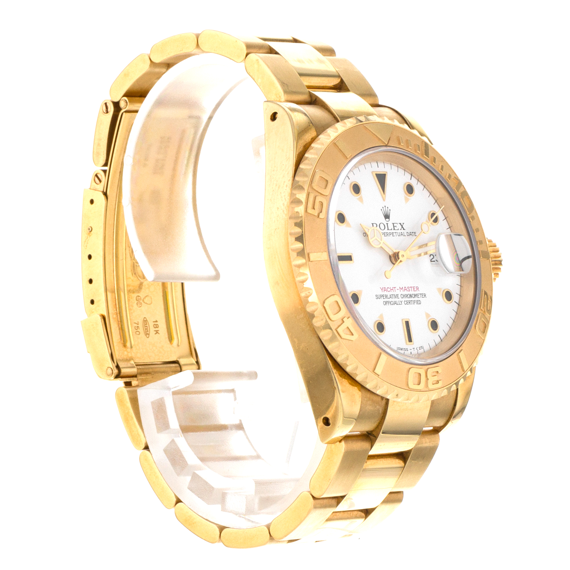 Rolex Yacht-Master 40 16628 White 18k Yellow Gold Oyster Automatic Mens Watch thumbnail 8