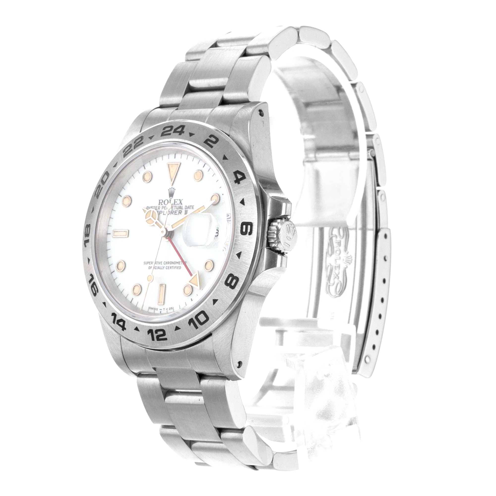 Rolex Explorer ll 16550 40mm White GMT Orange Pumpkin Patina Vintage Mens Watch thumbnail 5