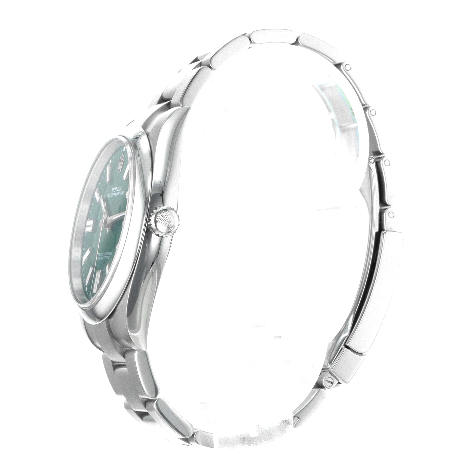 Rolex Oyster Perpetual 41 124300 Green Steel Smooth Oyster Mens Watch 2024 thumbnail 6