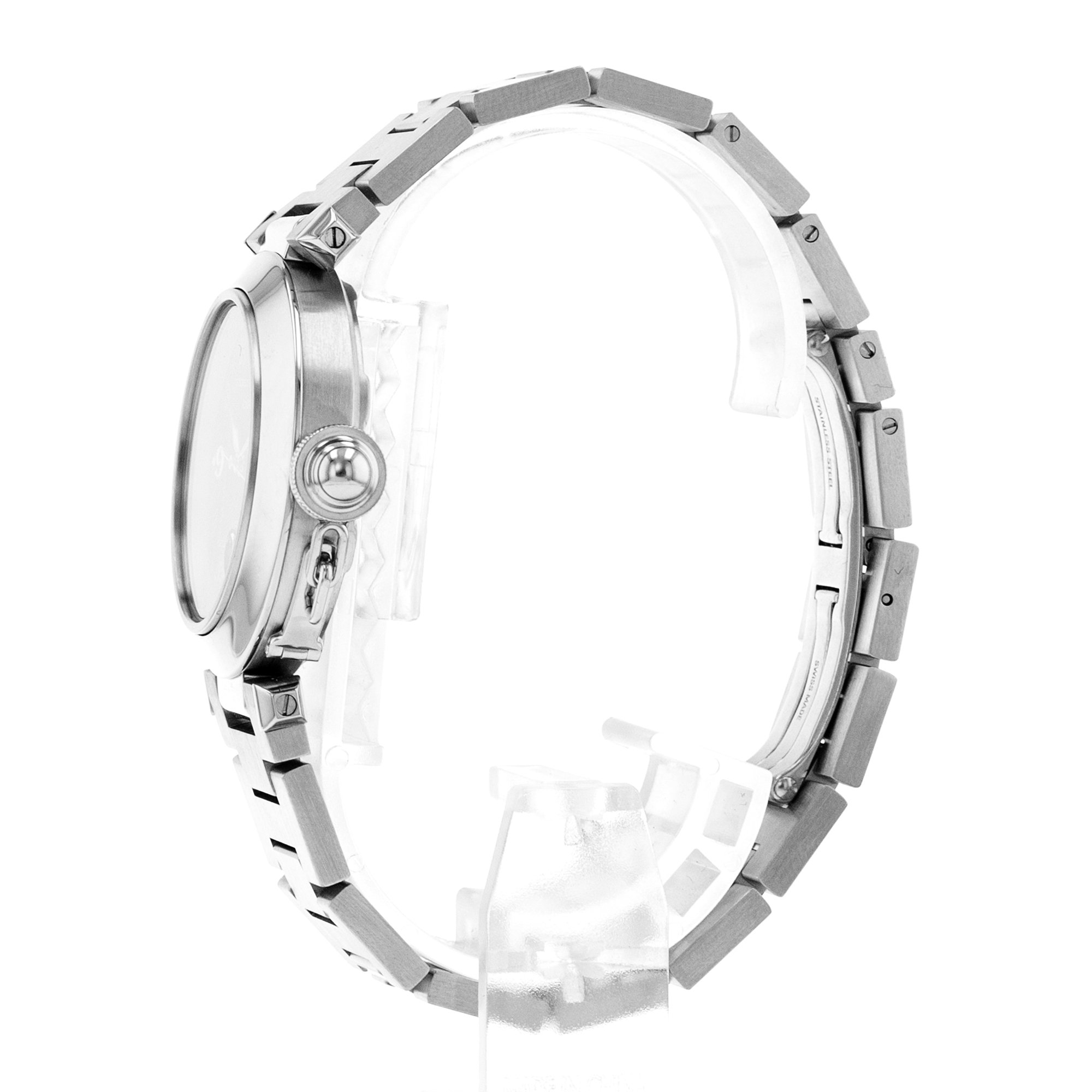 Cartier Pasha W31043M7 2324 35mm Black Arabic Steel Automatic Mens Watch thumbnail 5