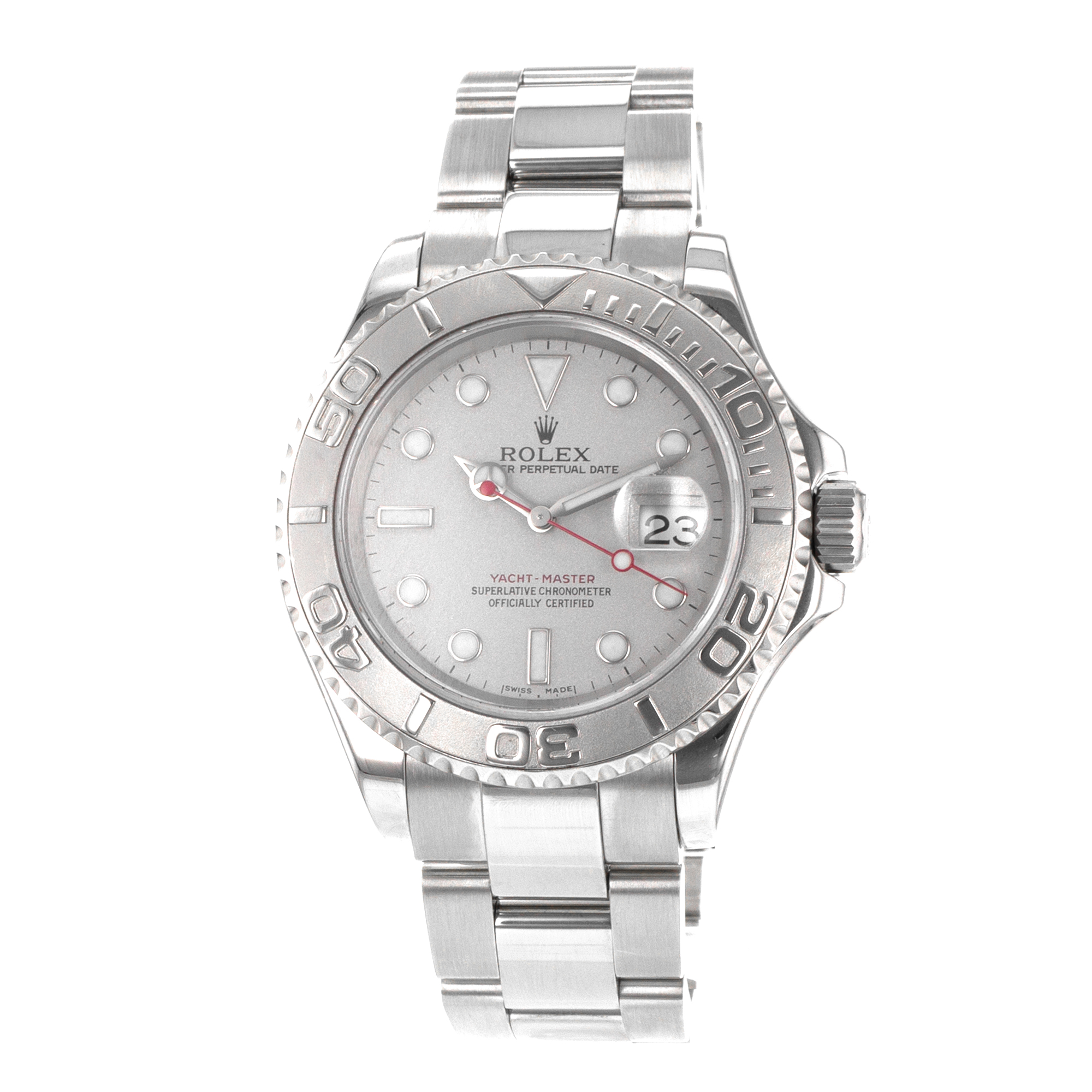 Rolex Yacht-Master 40 16622 Platinum Bezel Silver Steel Oyster Mens Watch 2000 thumbnail 4