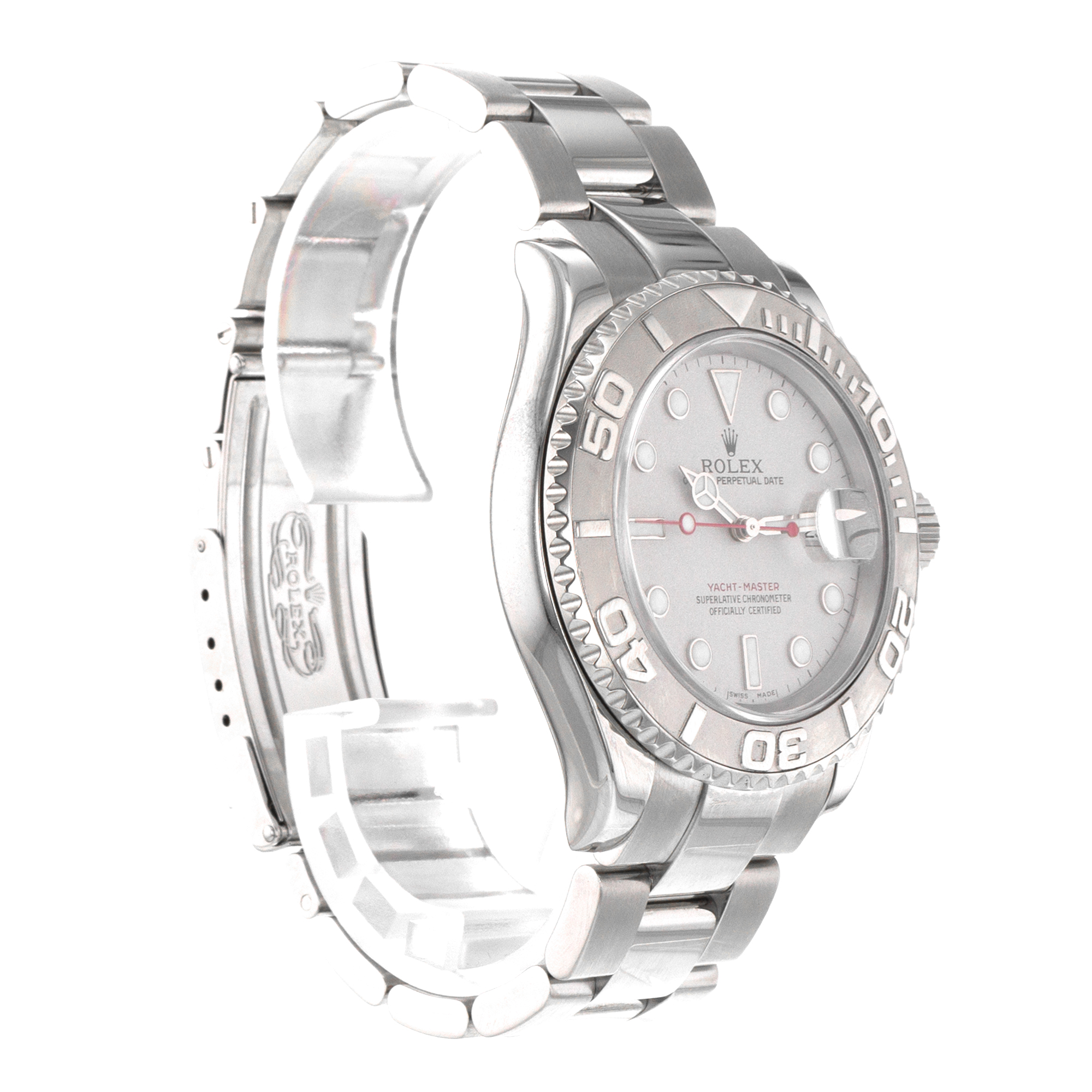 Rolex Yacht-Master 40 16622 Platinum Bezel Silver Steel Oyster Mens Watch 2000 thumbnail 8