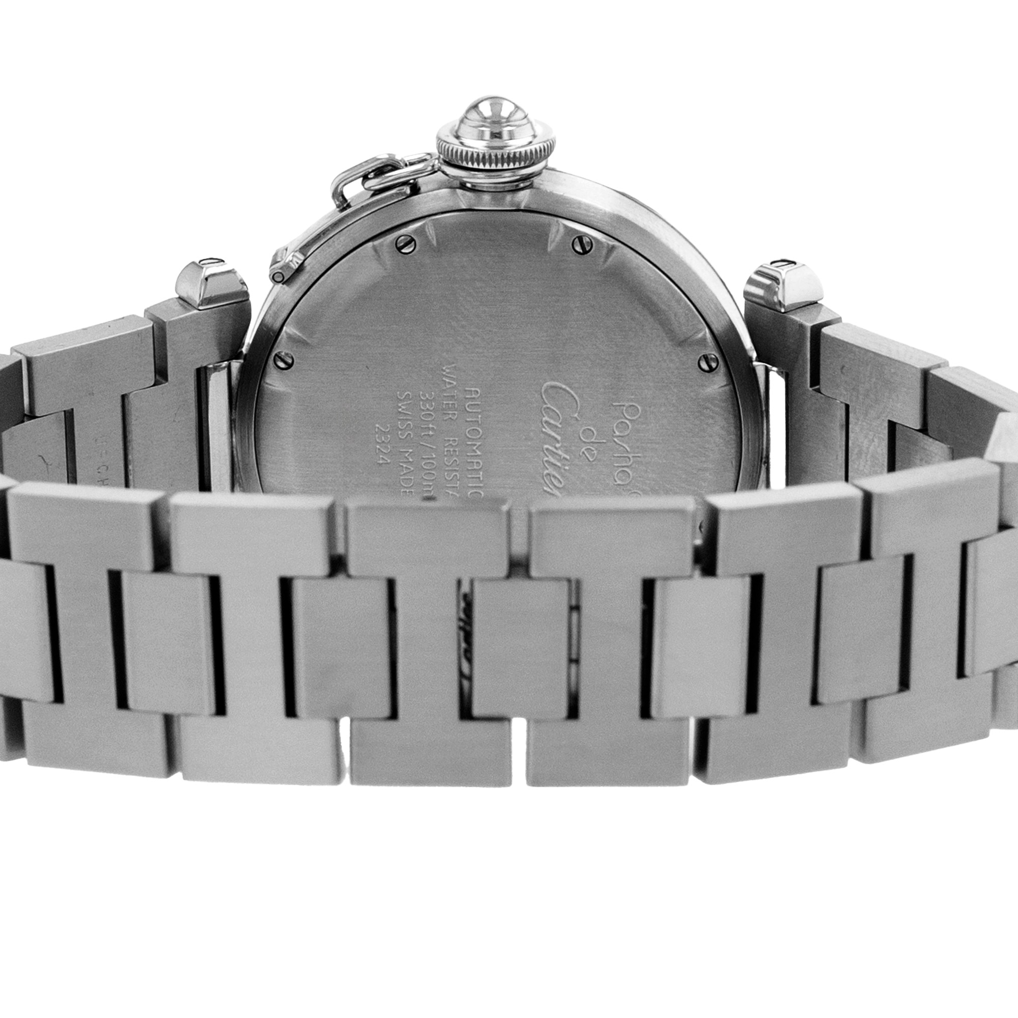 Cartier Pasha W31023M7 2324 35mm Silver Arabic Steel Automatic Ladies Watch thumbnail 10