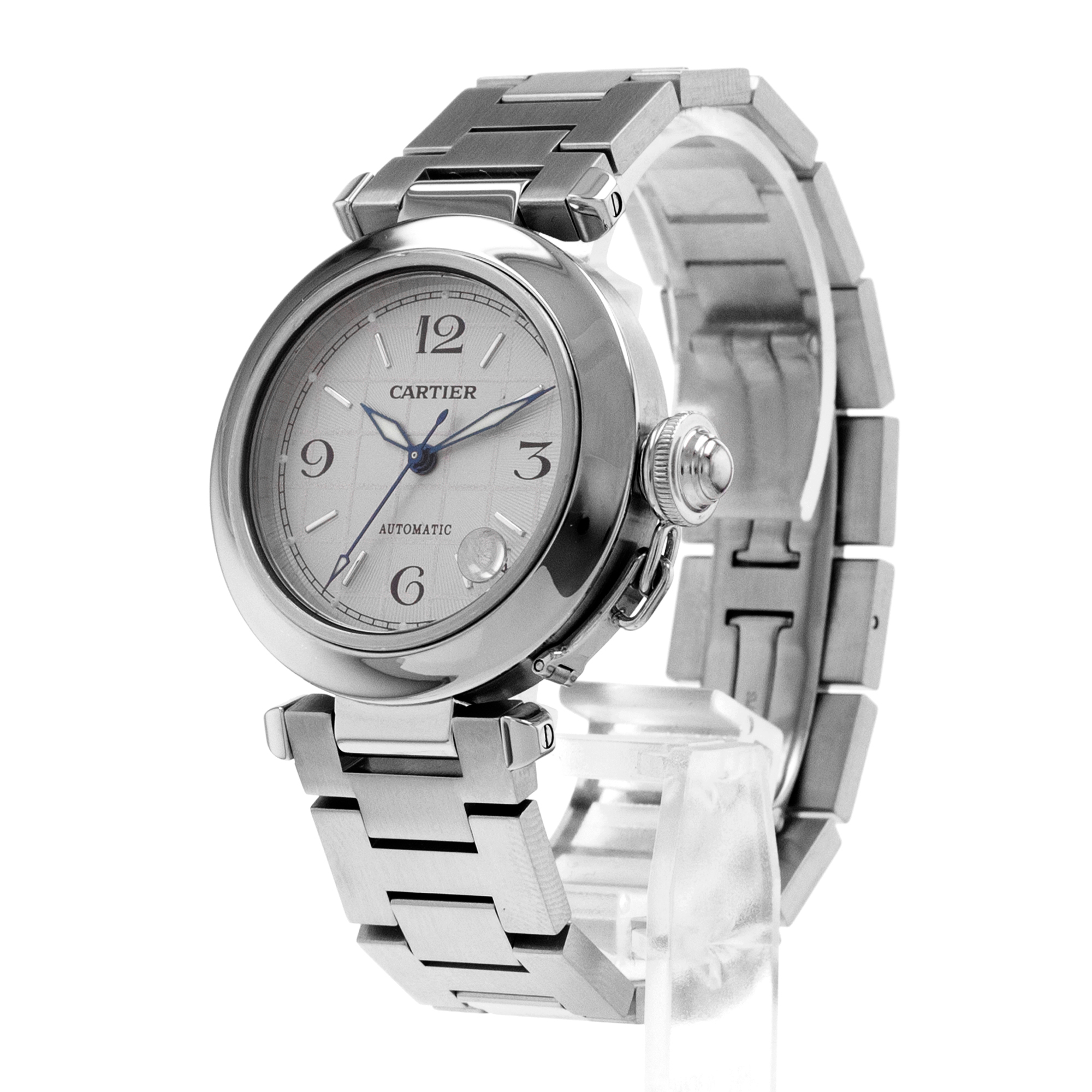 Cartier Pasha W31023M7 2324 35mm Silver Arabic Steel Automatic Ladies Watch thumbnail 4