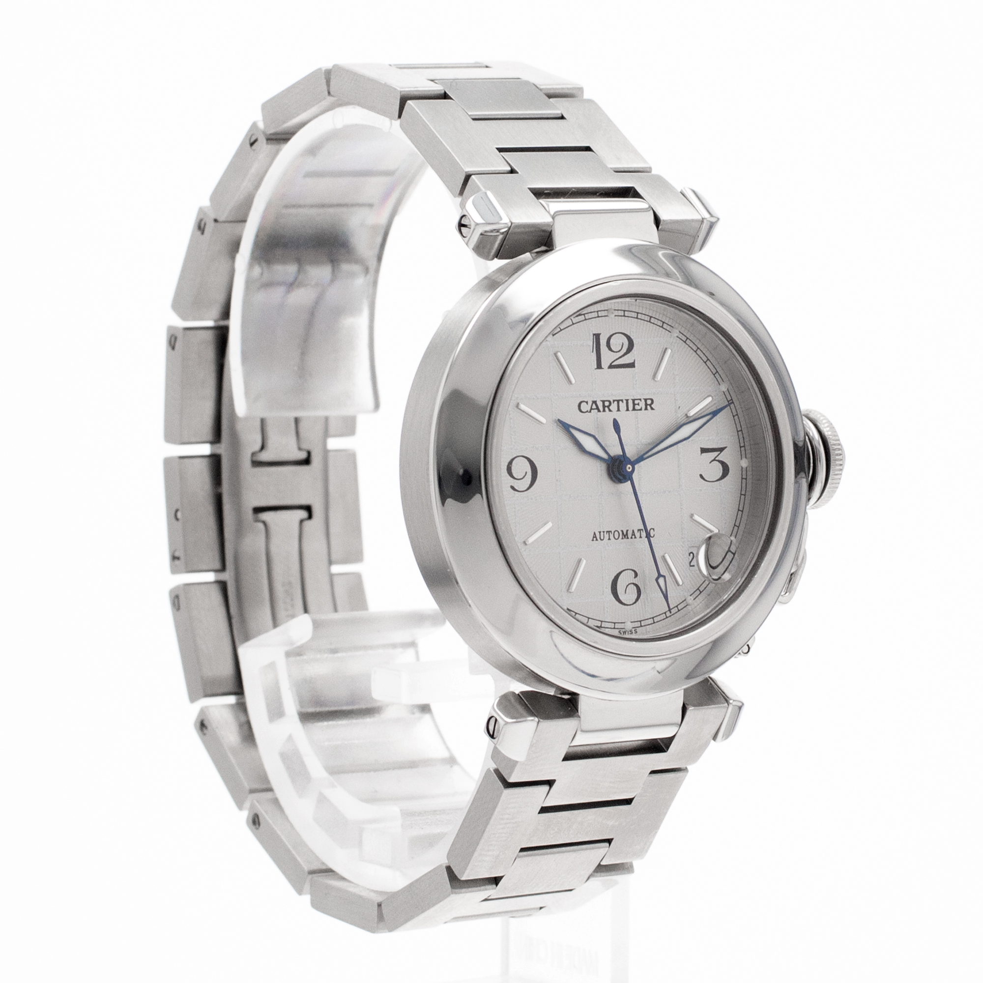 Cartier Pasha W31023M7 2324 35mm Silver Arabic Steel Automatic Ladies Watch thumbnail 7