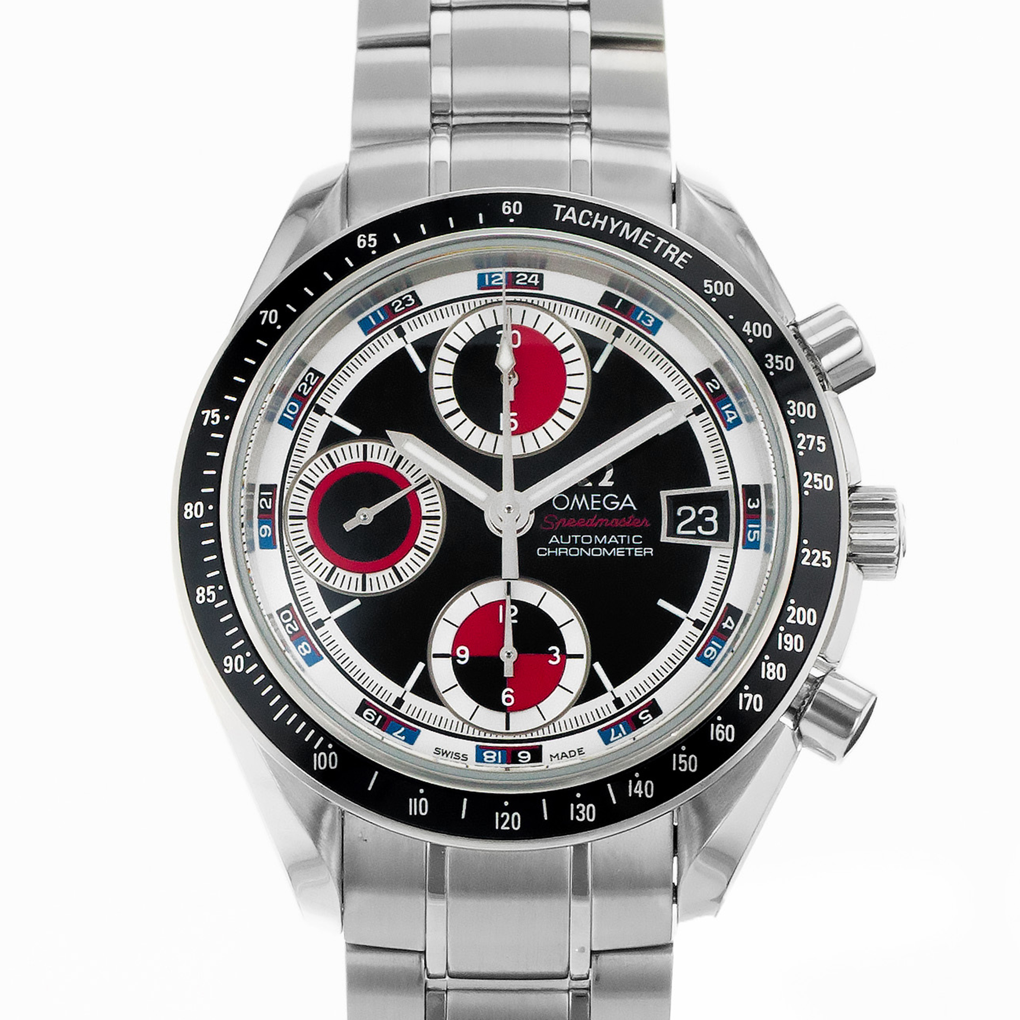 Omega Speedmaster Date 3210.52.00 40mm Casino Black Jack Red Mens Watch 2008 thumbnail 1