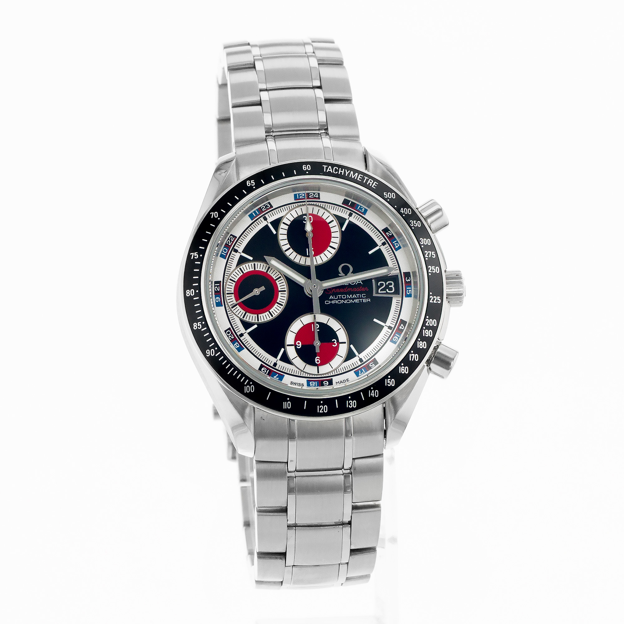Omega Speedmaster Date 3210.52.00 40mm Casino Black Jack Red Mens Watch 2008 thumbnail 9