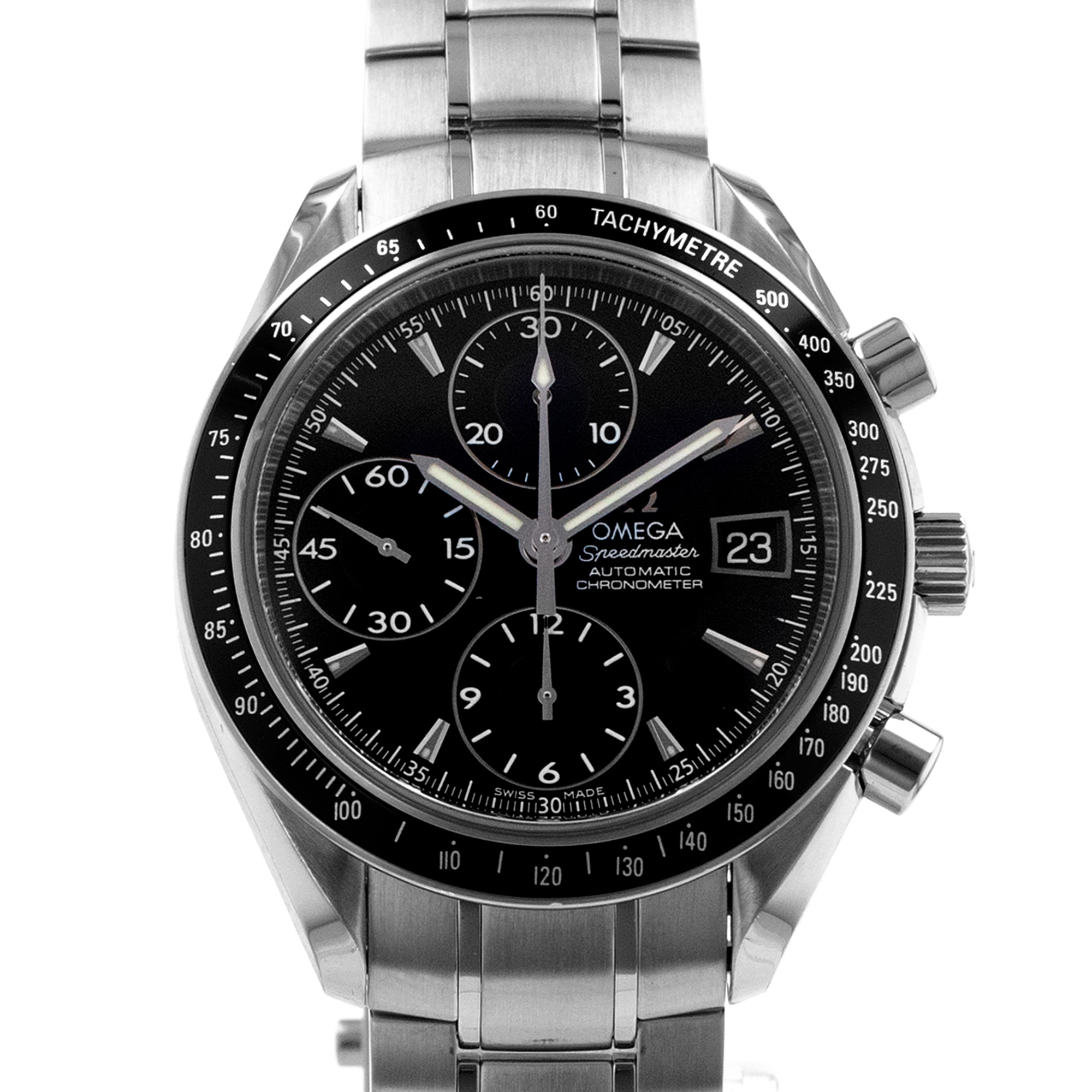 Omega Speedmaster Date 3210.50.00 40mm Black Index Chronograph Mens Watch 2011 thumbnail 1