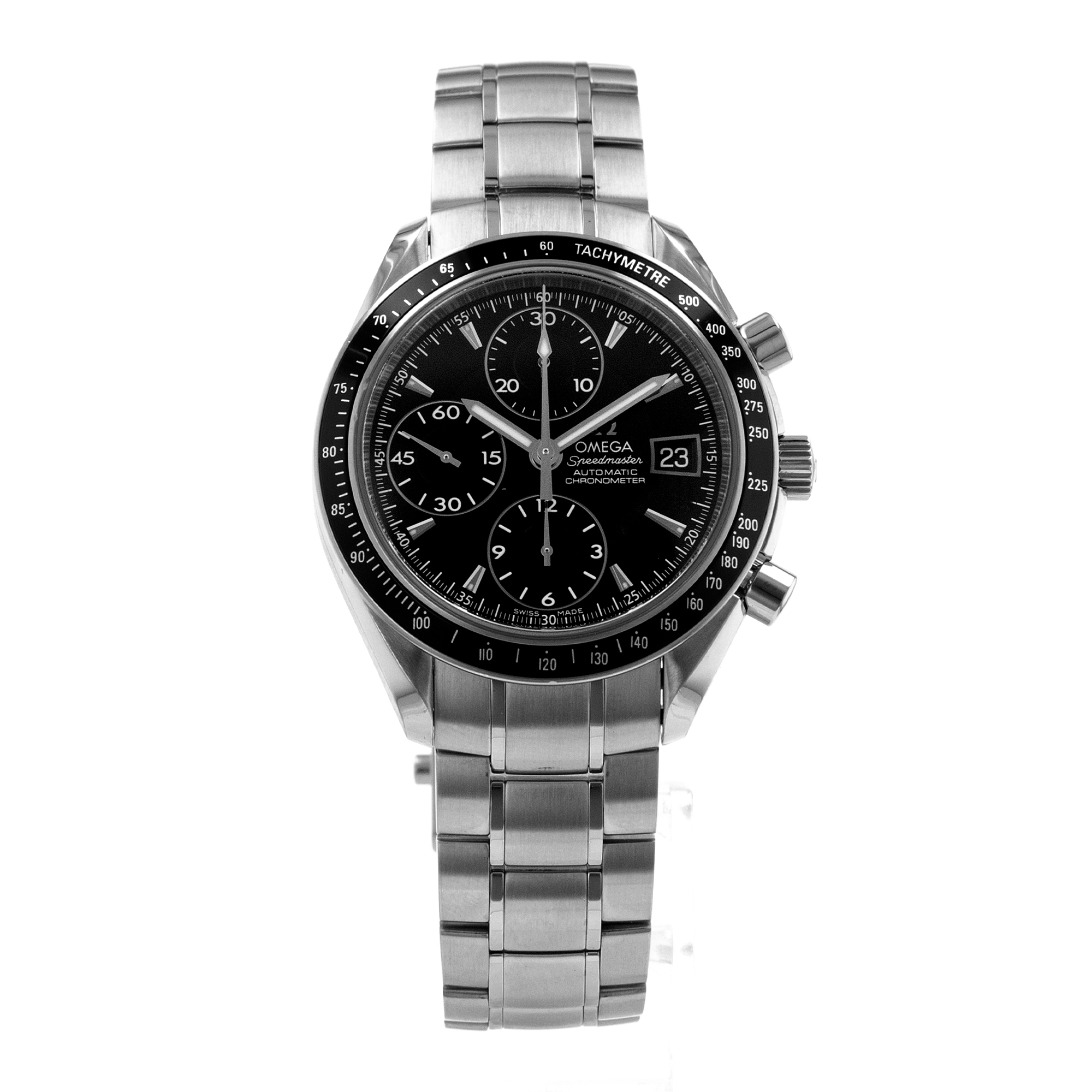 Omega Speedmaster Date 3210.50.00 40mm Black Index Chronograph Mens Watch 2011 thumbnail 2