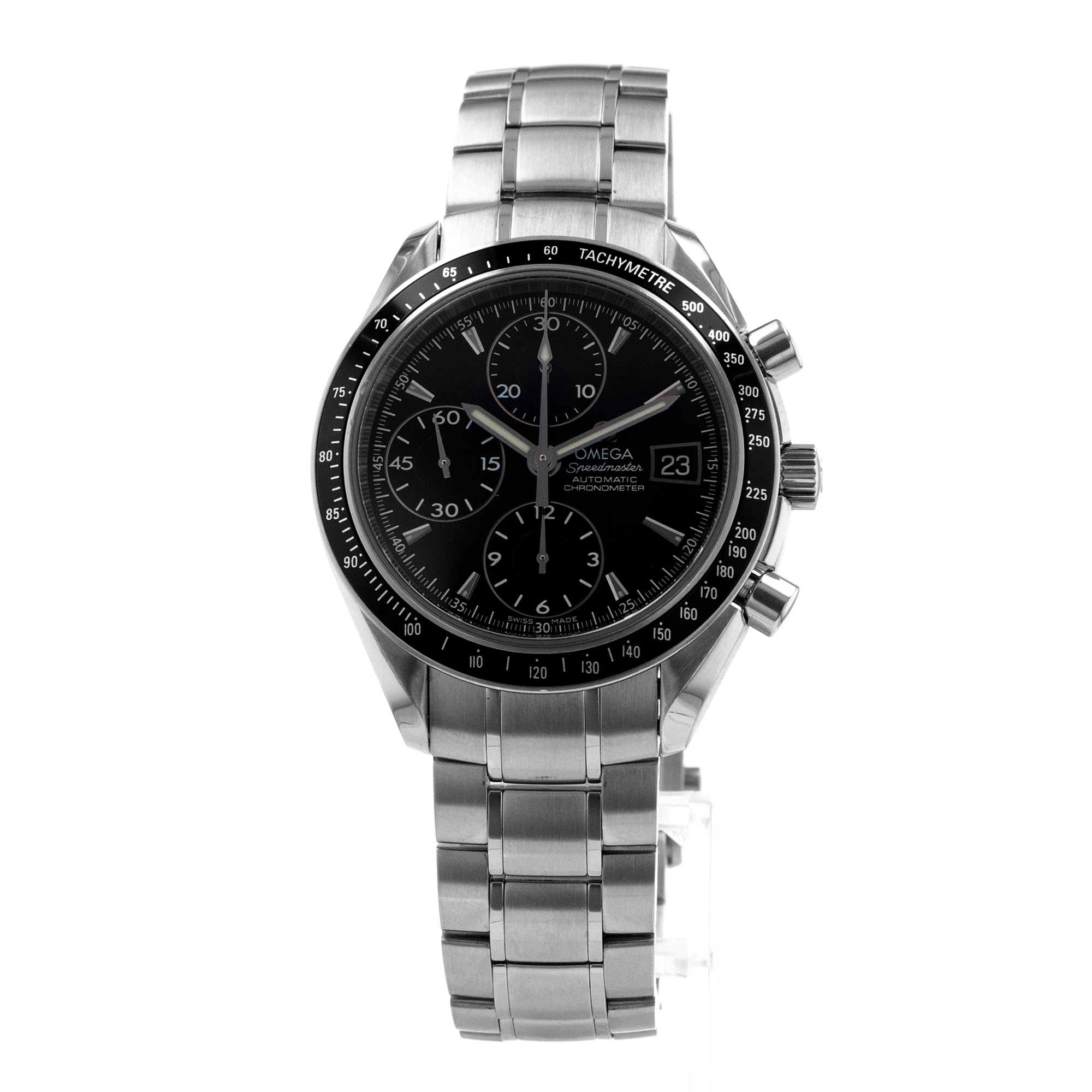 Omega Speedmaster Date 3210.50.00 40mm Black Index Chronograph Mens Watch 2011 thumbnail 4