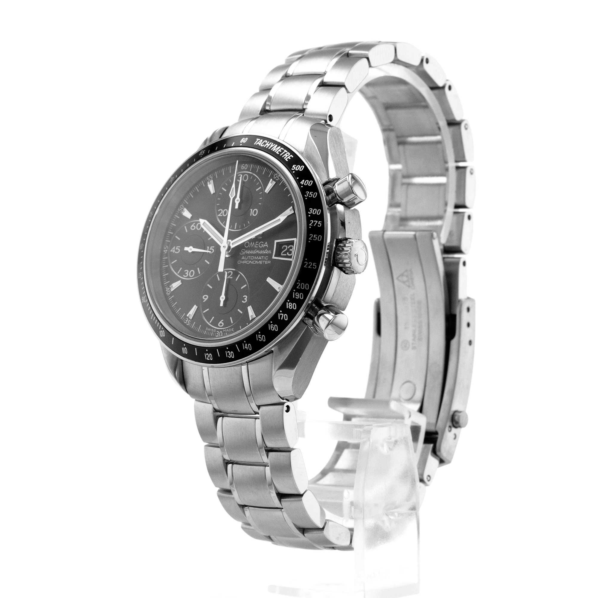 Omega Speedmaster Date 3210.50.00 40mm Black Index Chronograph Mens Watch 2011 thumbnail 5