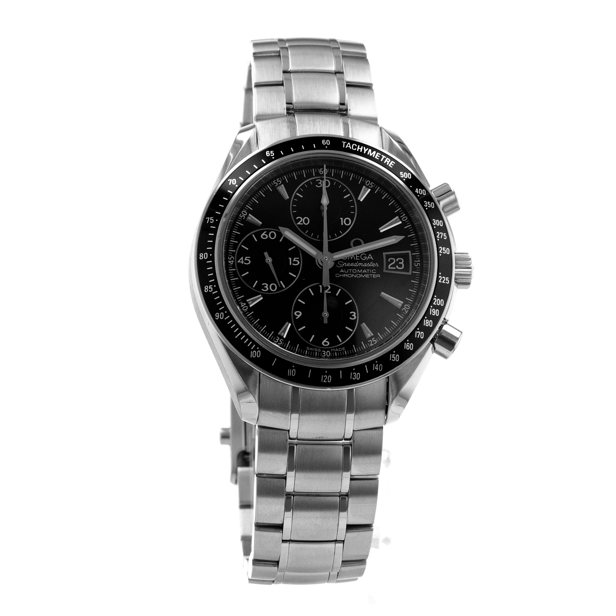 Omega Speedmaster Date 3210.50.00 40mm Black Index Chronograph Mens Watch 2011 thumbnail 9