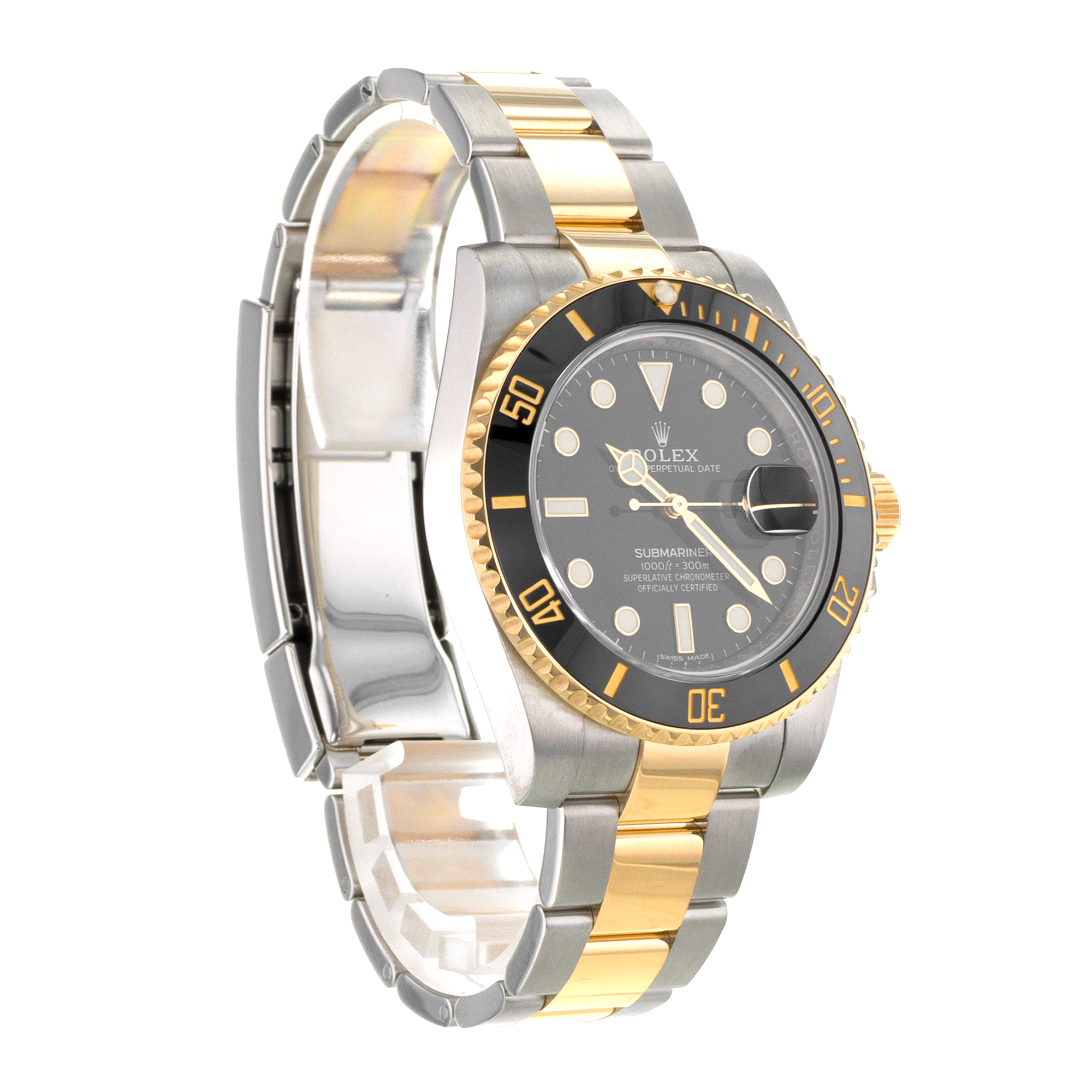 Rolex Submariner 116613LN 40mm Black Ceramic Steel Yellow Gold Mens Watch 2018 thumbnail 8