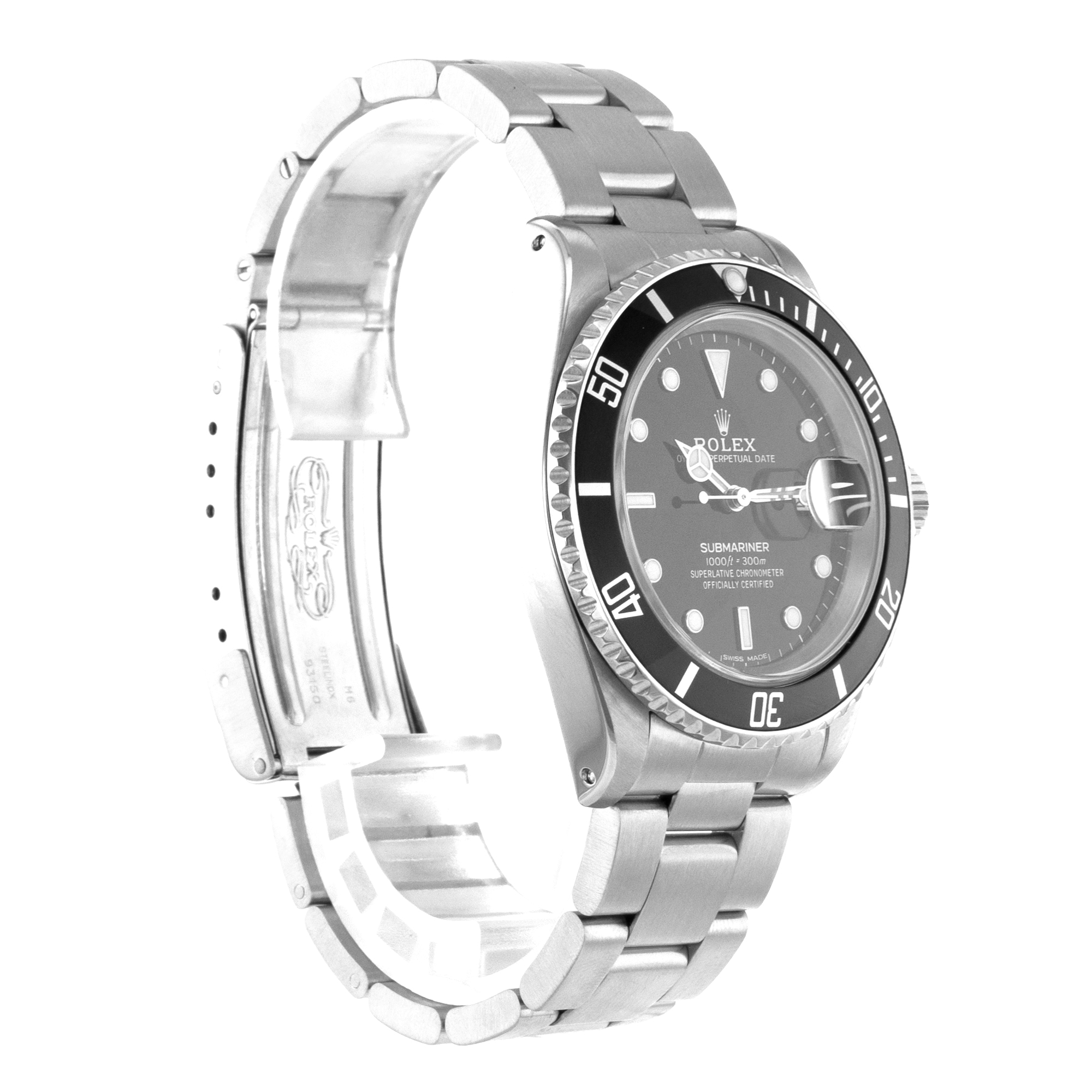 Rolex Submariner 16610 40mm Black Diver Stainless Steel Oyster Mens Watch 1989 thumbnail 8