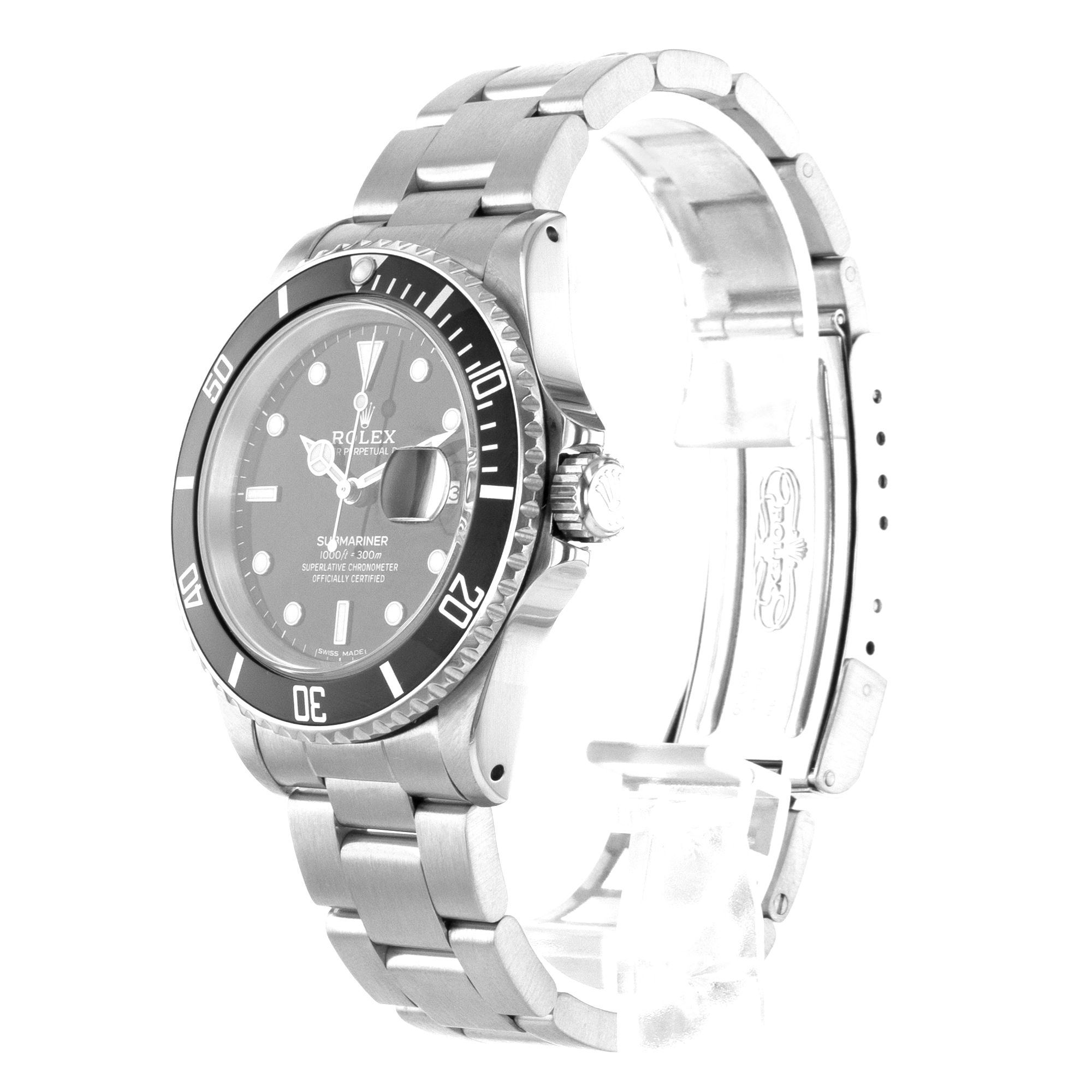 Rolex Submariner 16610 40mm Black Diver Stainless Steel Oyster Mens Watch 1989 thumbnail 5