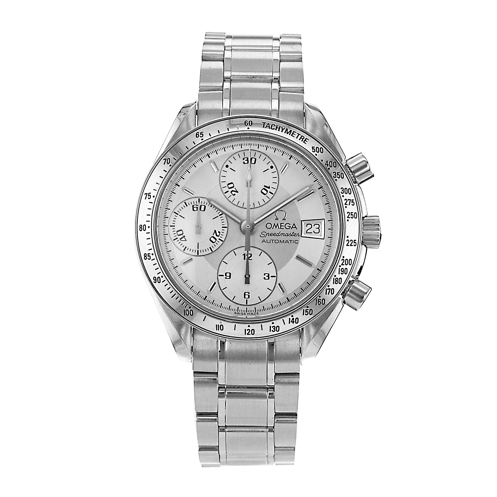 Omega Speedmaster Date 3513.30 39mm White Chronograph Steel Mens Watch 2000 thumbnail 2