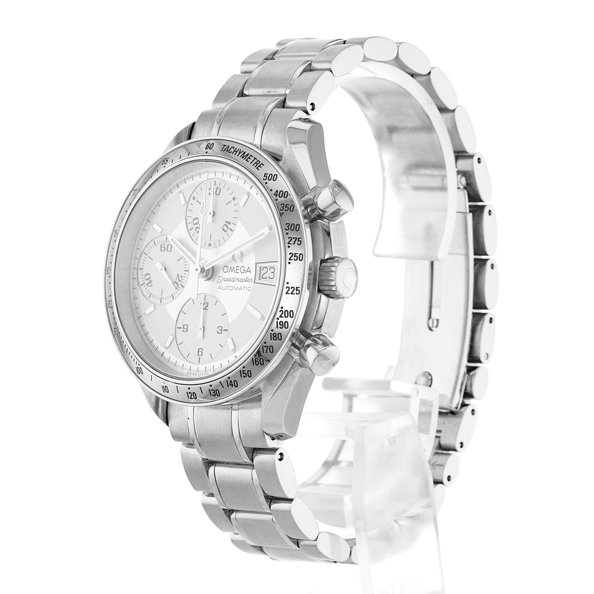Omega Speedmaster Date 3513.30 39mm White Chronograph Steel Mens Watch 2000 thumbnail 4