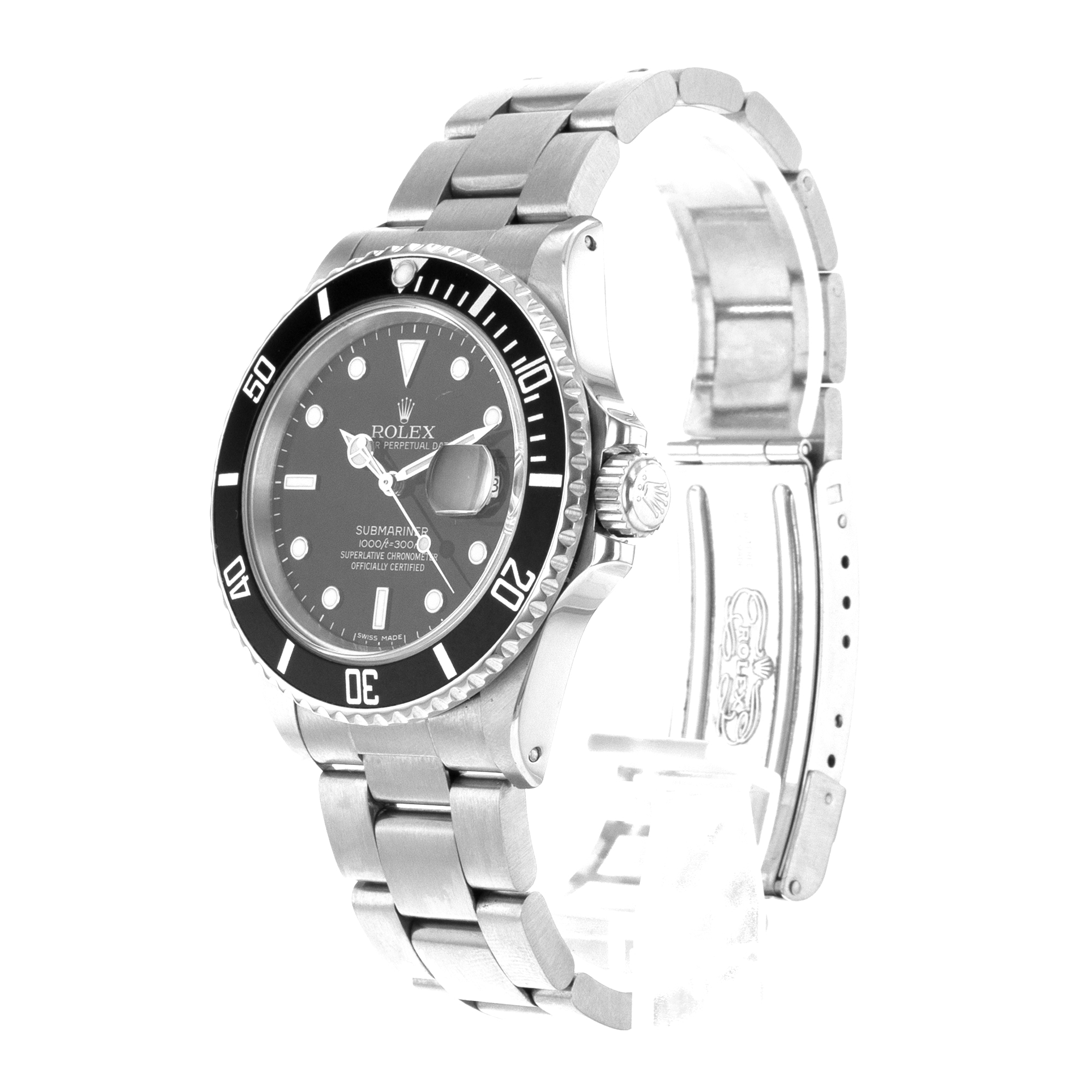 Rolex Submariner 16800 40mm Black Vintage Steel Oyster Mens Watch Circa 1987 thumbnail 4