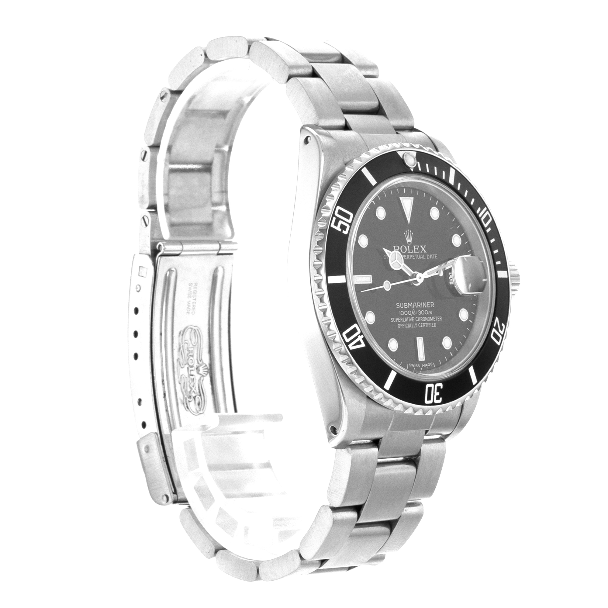 Rolex Submariner 16800 40mm Black Vintage Steel Oyster Mens Watch Circa 1987 thumbnail 7