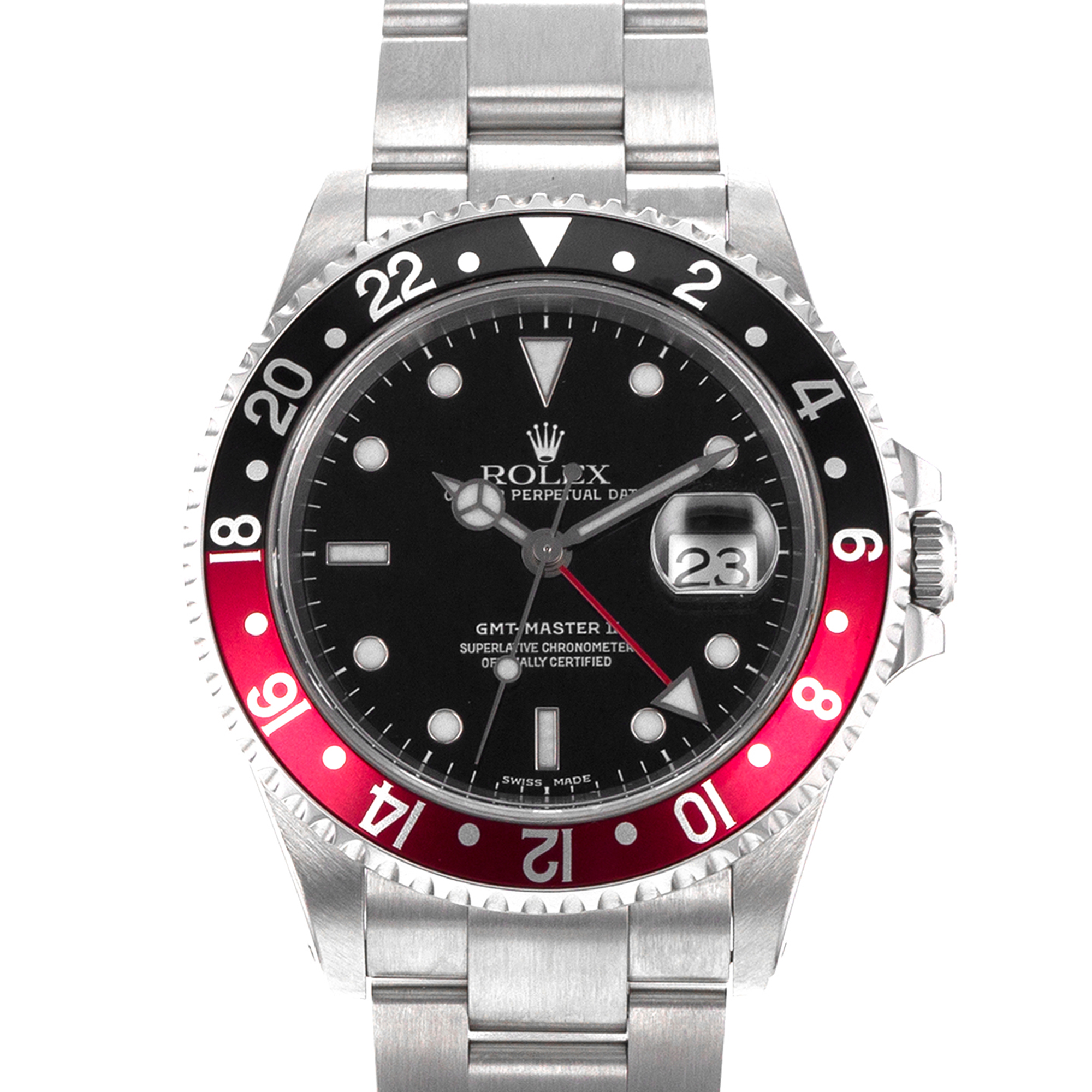 Rolex GMT-Master II 16710 40mm Coke Black Red Steel Oyster Mens Watch 1999 thumbnail 1