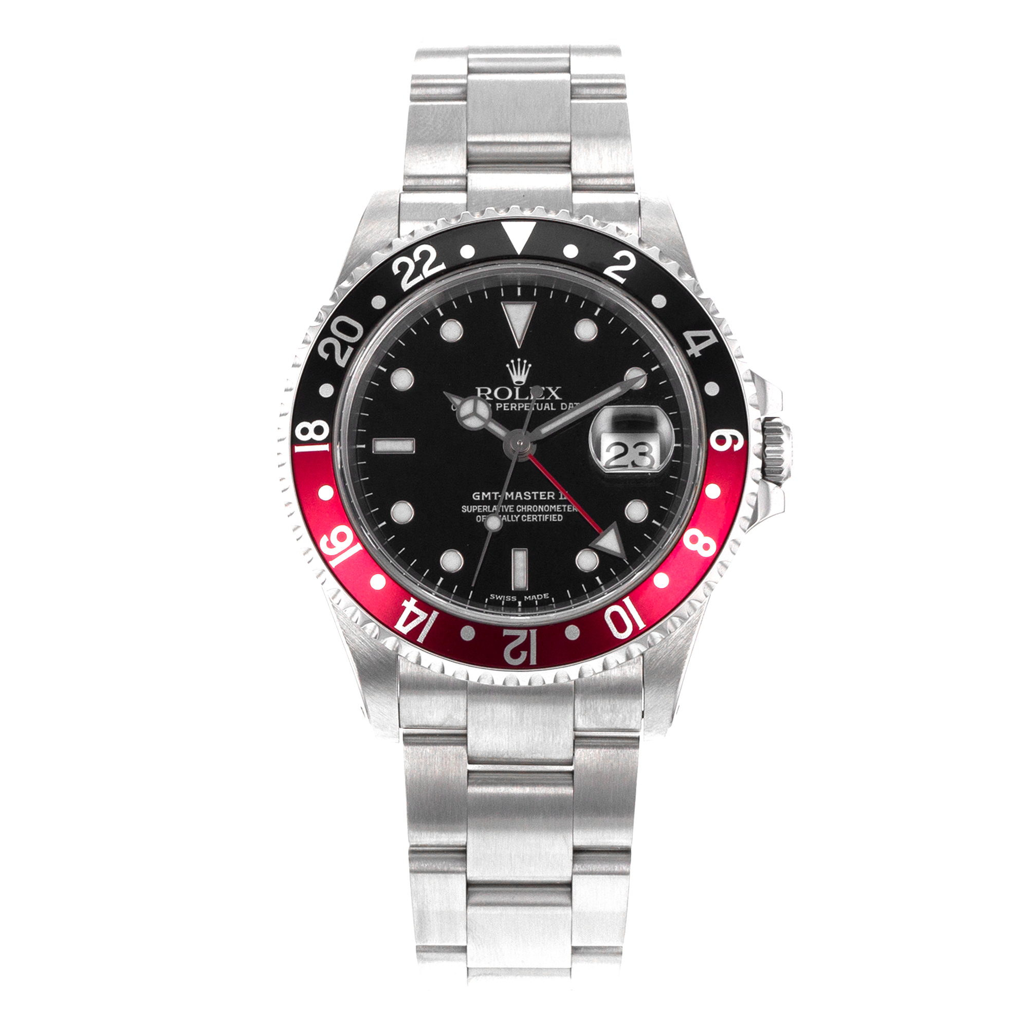 Rolex GMT-Master II 16710 40mm Coke Black Red Steel Oyster Mens Watch 1999 thumbnail 2